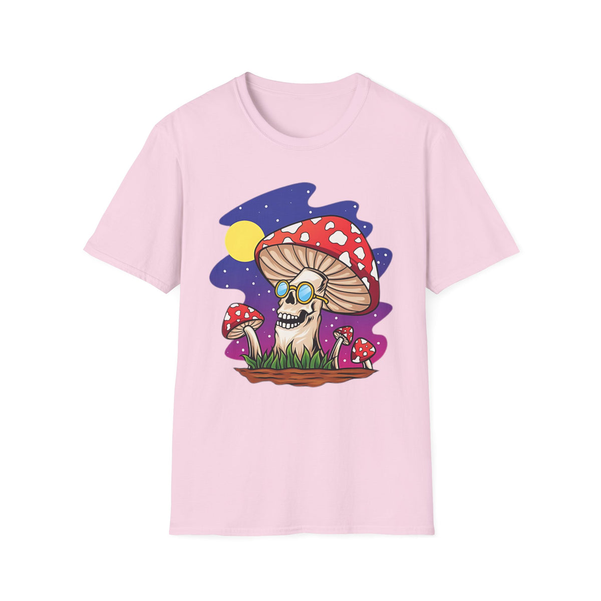 Funny Mashroom Cartoon  Graphic Tee Gildan Unisex 100 Cotton Tee Shirt c10