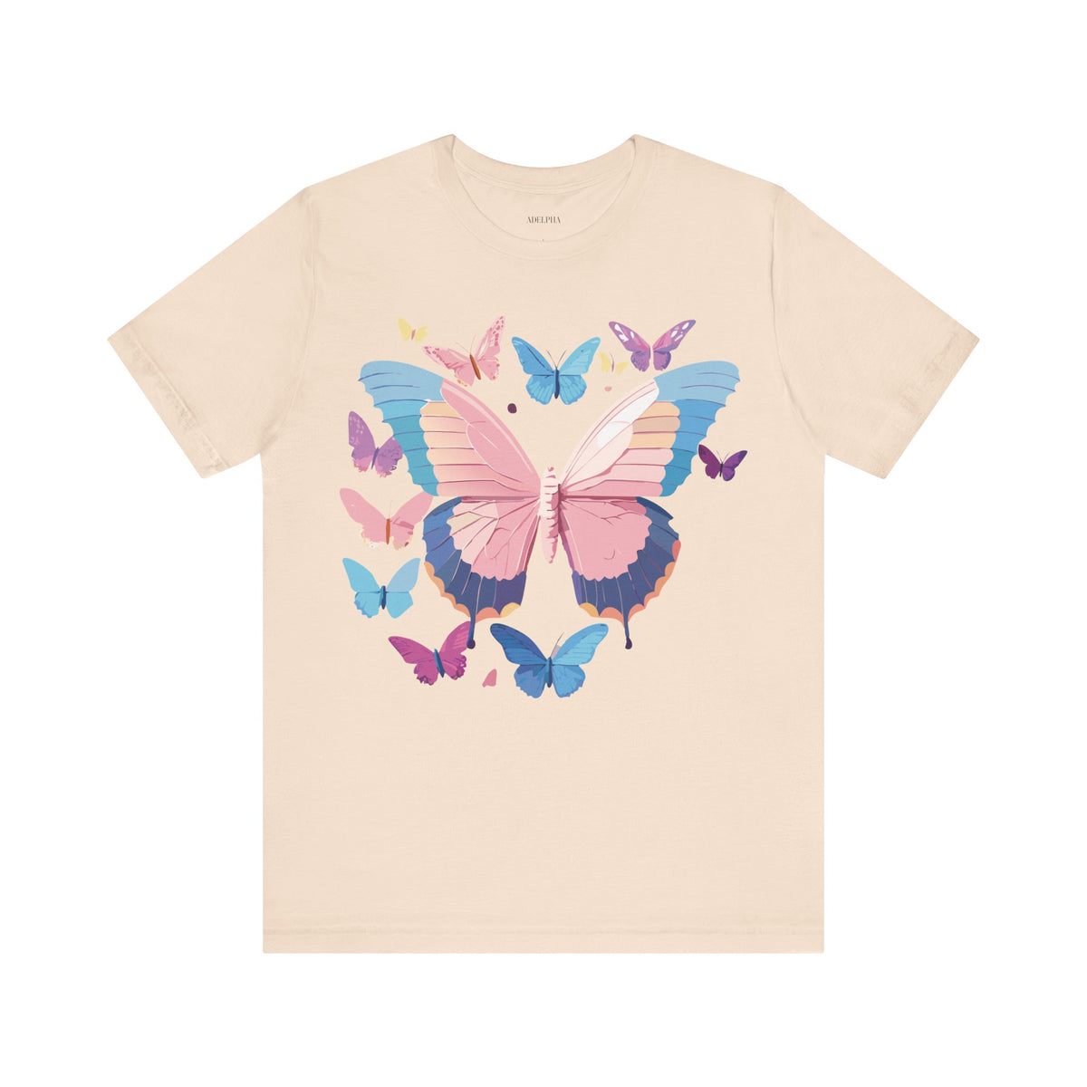 Butterfly Graphic Unisex Cotton Bella+Canvas Tee with Art Design n19