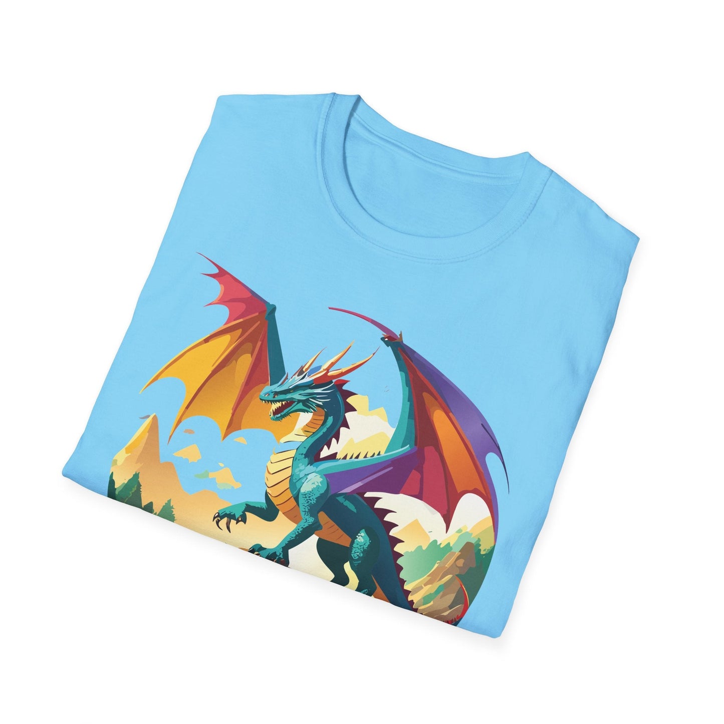 Dragon T Shirt Unisex Dragon Shirt Animal Design Softstyle Tee 100 Percent Cotton