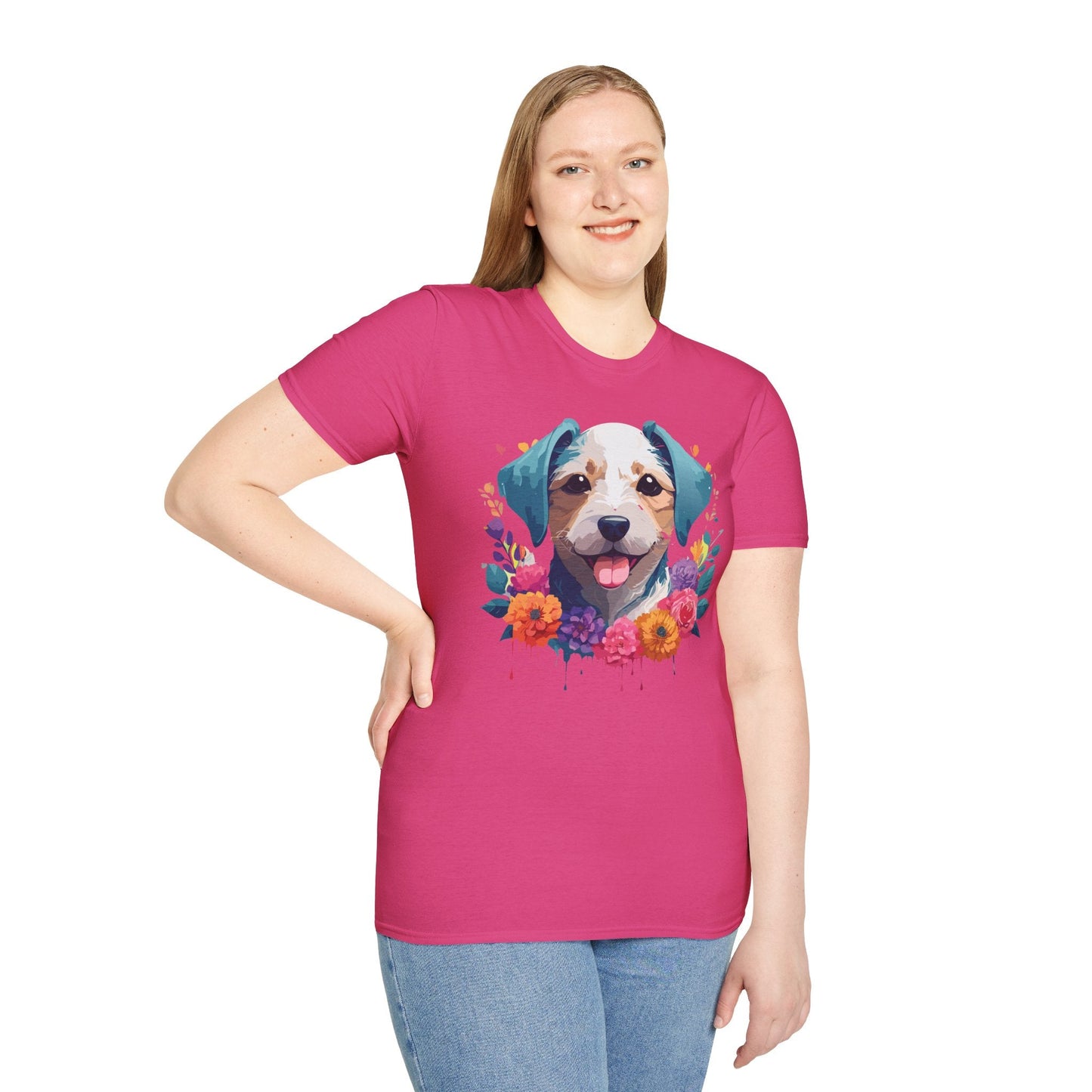 Dog Shirt Unisex Animal Tee Softstyle 64000 Gildan RingSpun Cotton