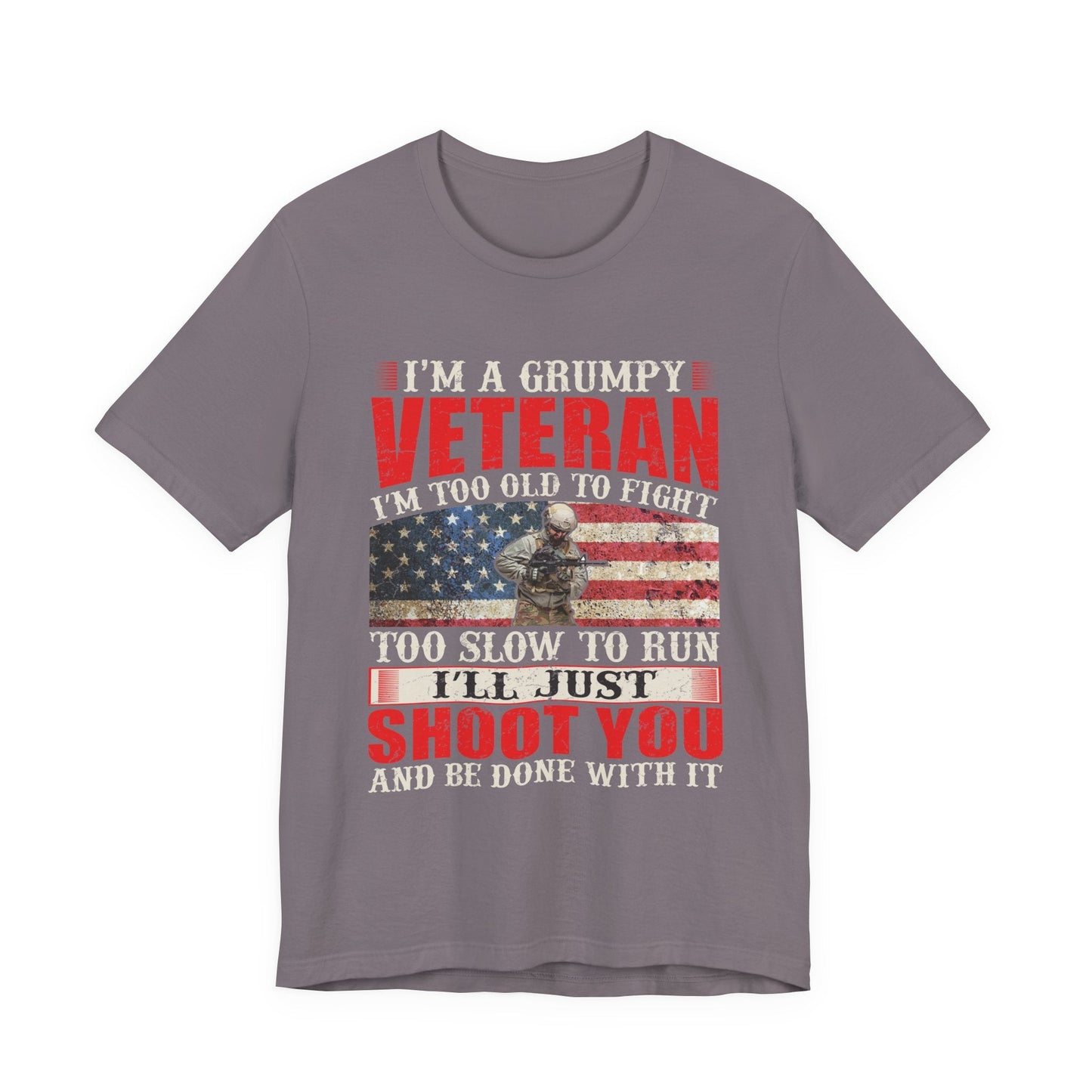 Army Veteran Patriotic Graphic Design Unisex Cotton T-Shirt v38