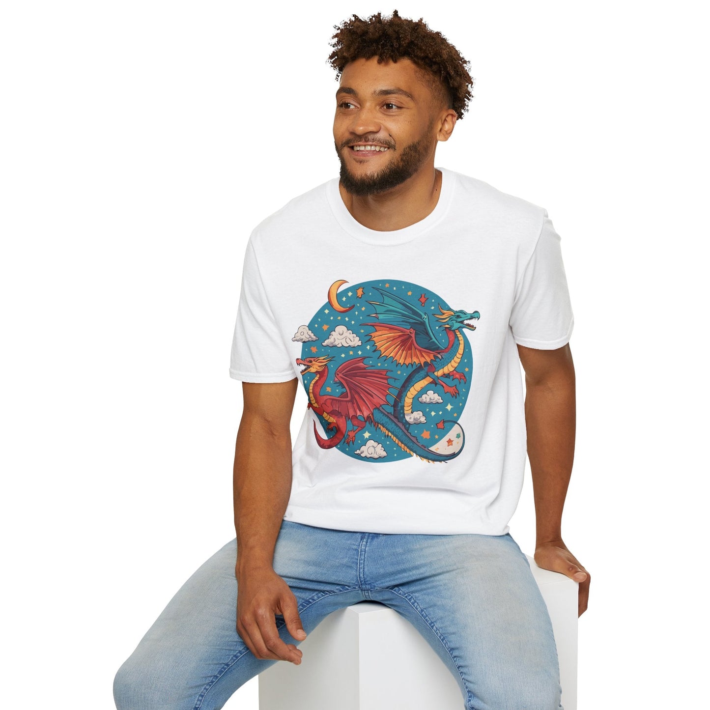 Dragon Graphic Unisex 100 Cotton Tee with Animal Artwork Design 16