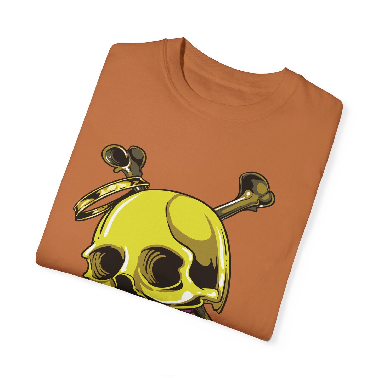 Unisex Cotton Tee Shirt with Skull