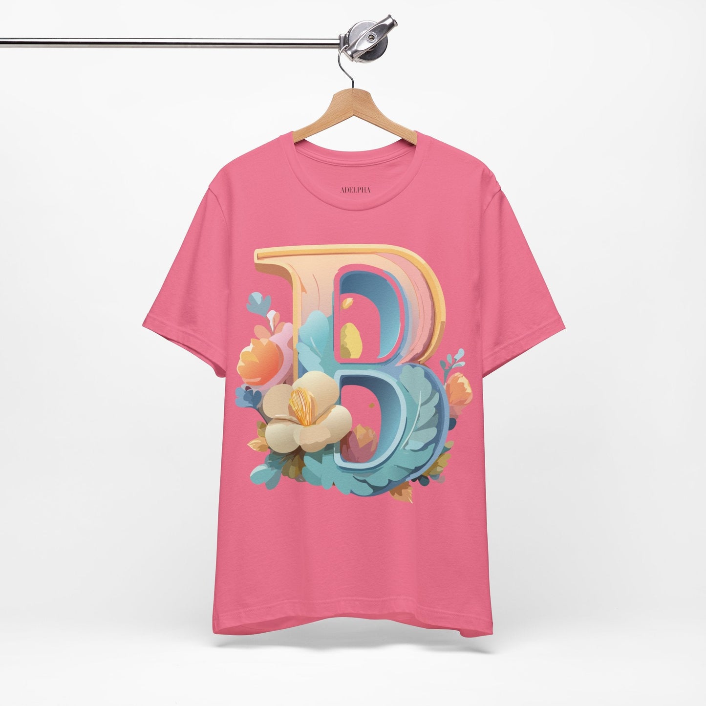 Letter B Graphic Tee Unisex Jersey Short Sleeve Shirt By Adelpha Vintage Artwork