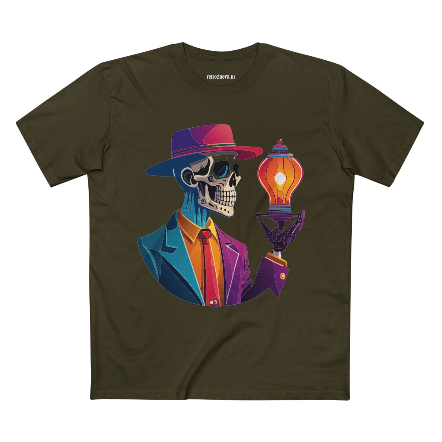 Skull Shirt Unisex Premium Cotton Tee with Original Art Design by Retro2Nova Collection
