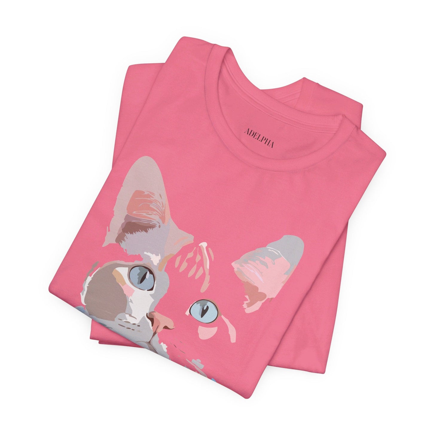 Adelpha Cat Graphic T Shirt Unisex Short Sleeve Vintage Artwork Tee