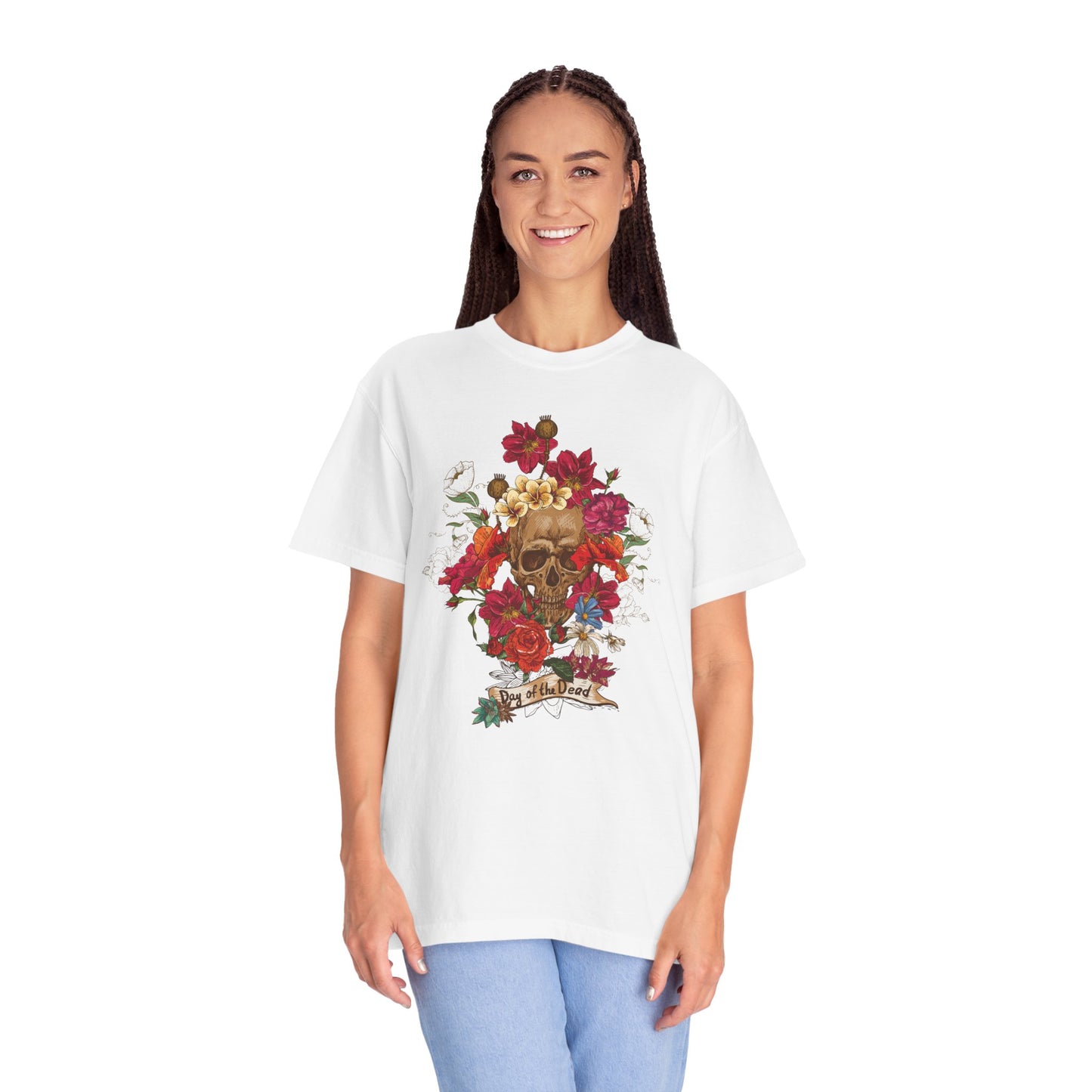 Unisex Cotton Tee Shirt with Skull