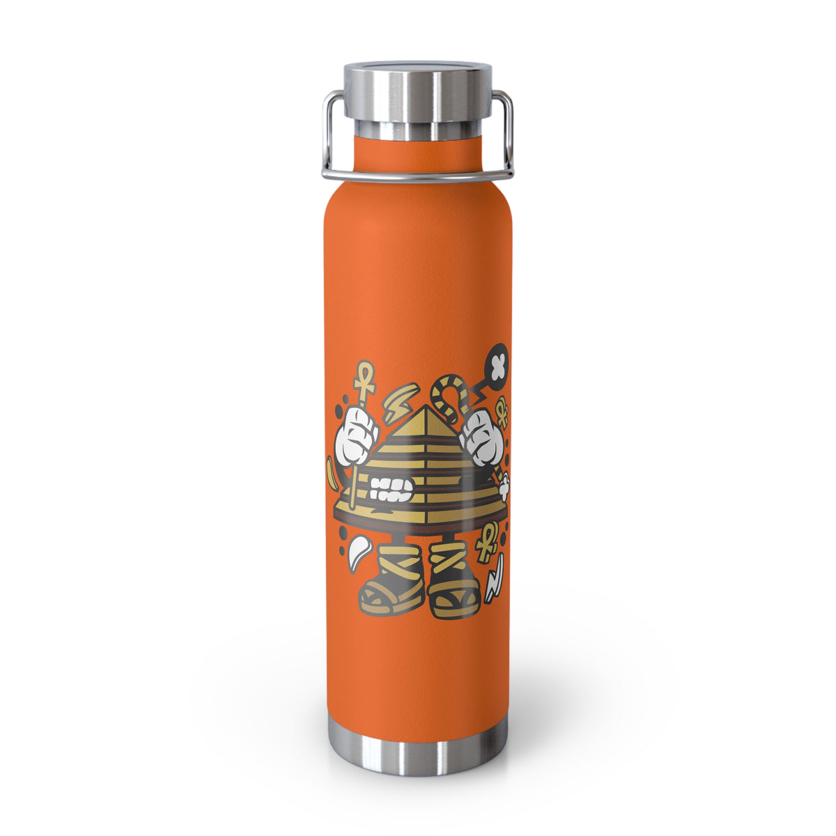 22oz Copper Insulated Water Bottle with Cartoon Design - CV33