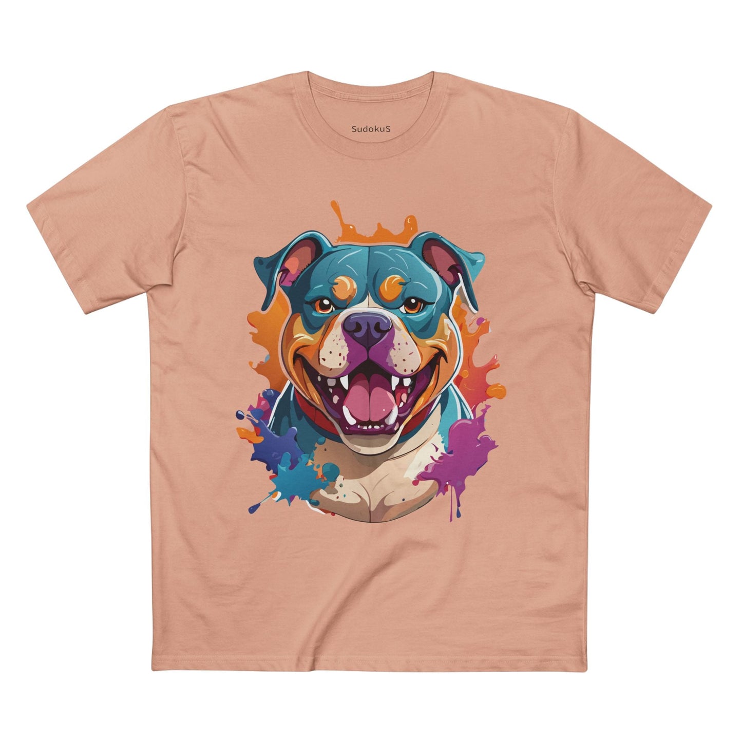 Dog Graphic Unisex 100 Cotton Staple Tee with Animal Design Artwork 36