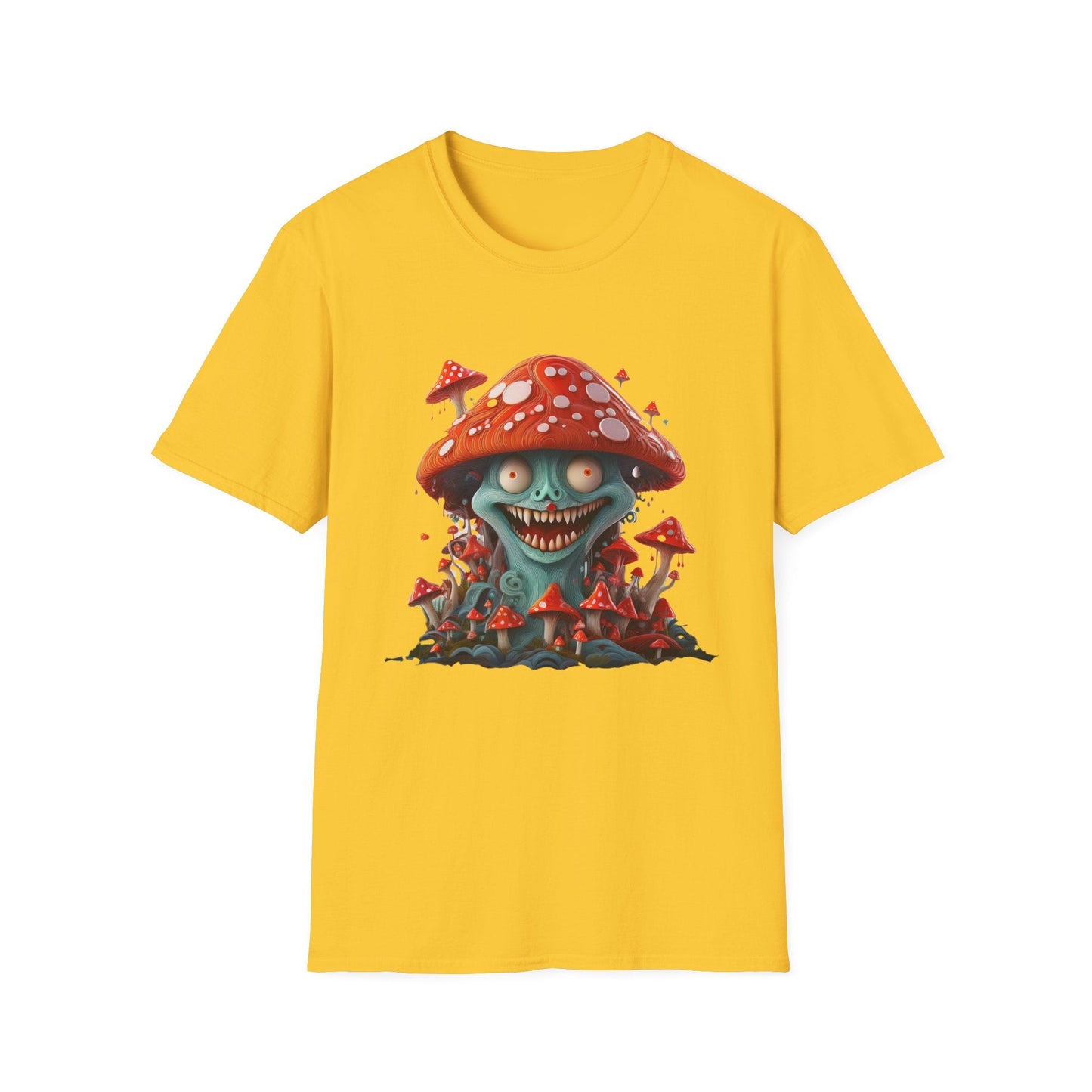 Mashroom Tee Shirt Unisex Softstyle Short Sleeve Tee With Funny Mashroom Artwork