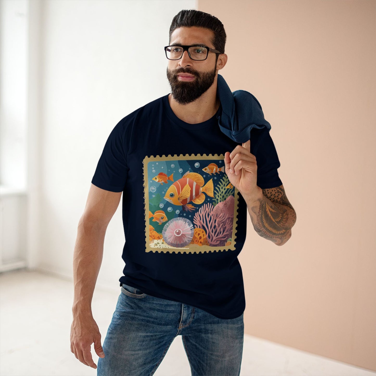 Stamp Shirt Postage Stamp Tee Unisex Premium Cotton Tee With Original Art Design Retro2Nova