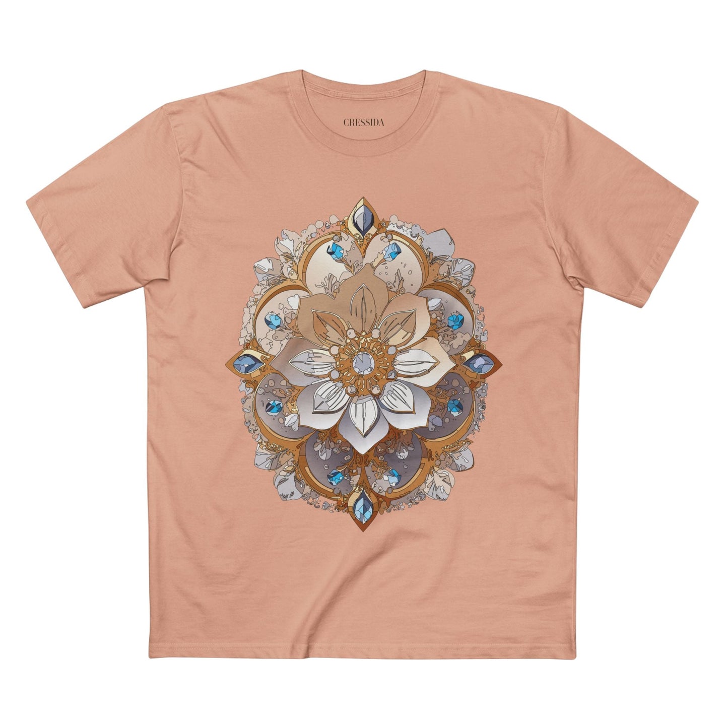 Floral Graphic T-Shirt Unisex 100 Cotton Art Design with Antique Flowers Tee 20
