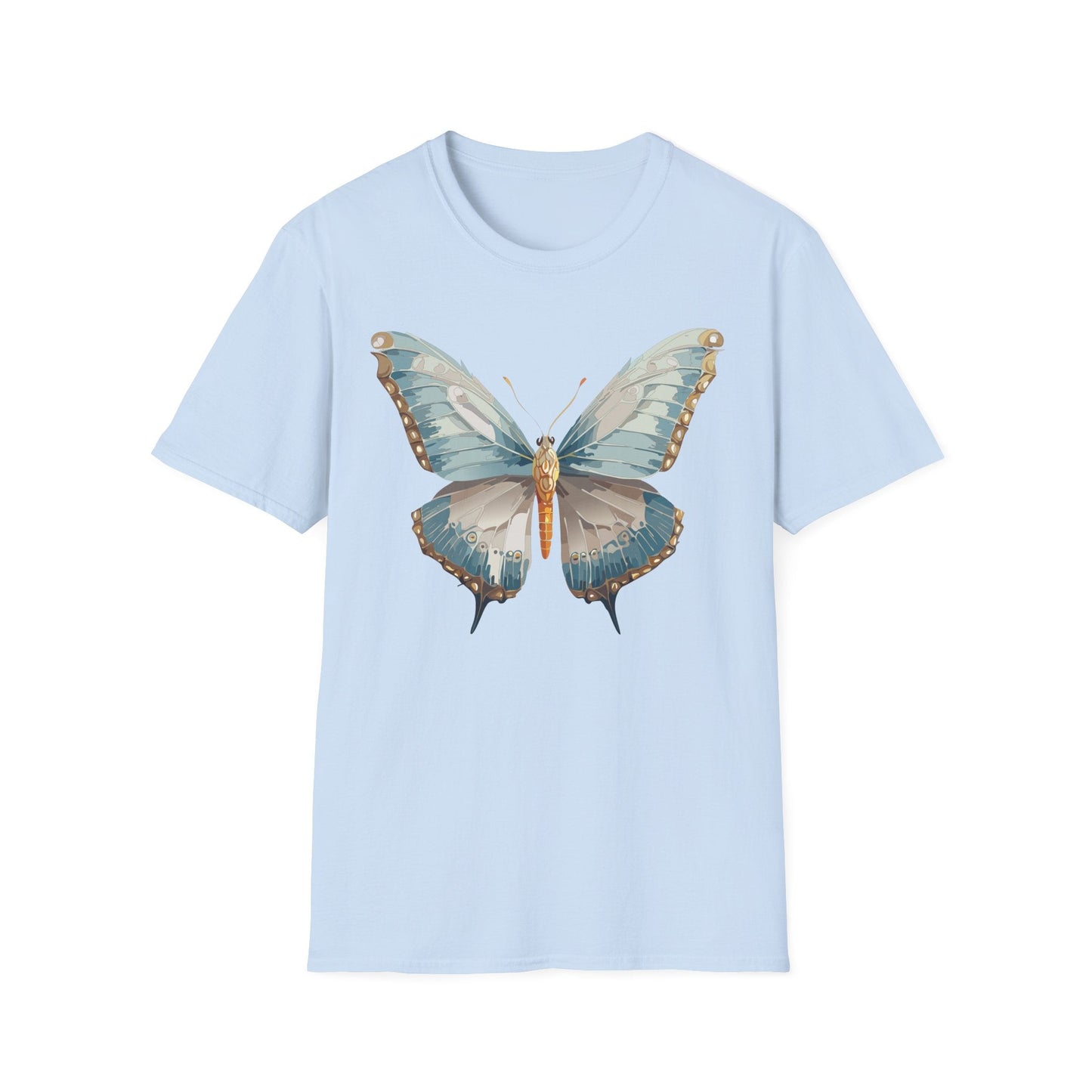 Butterfly Emblem Shirt Unisex T Shirt Gildan Softstyle 64000 Monarch Print Cotton Tee Everyday