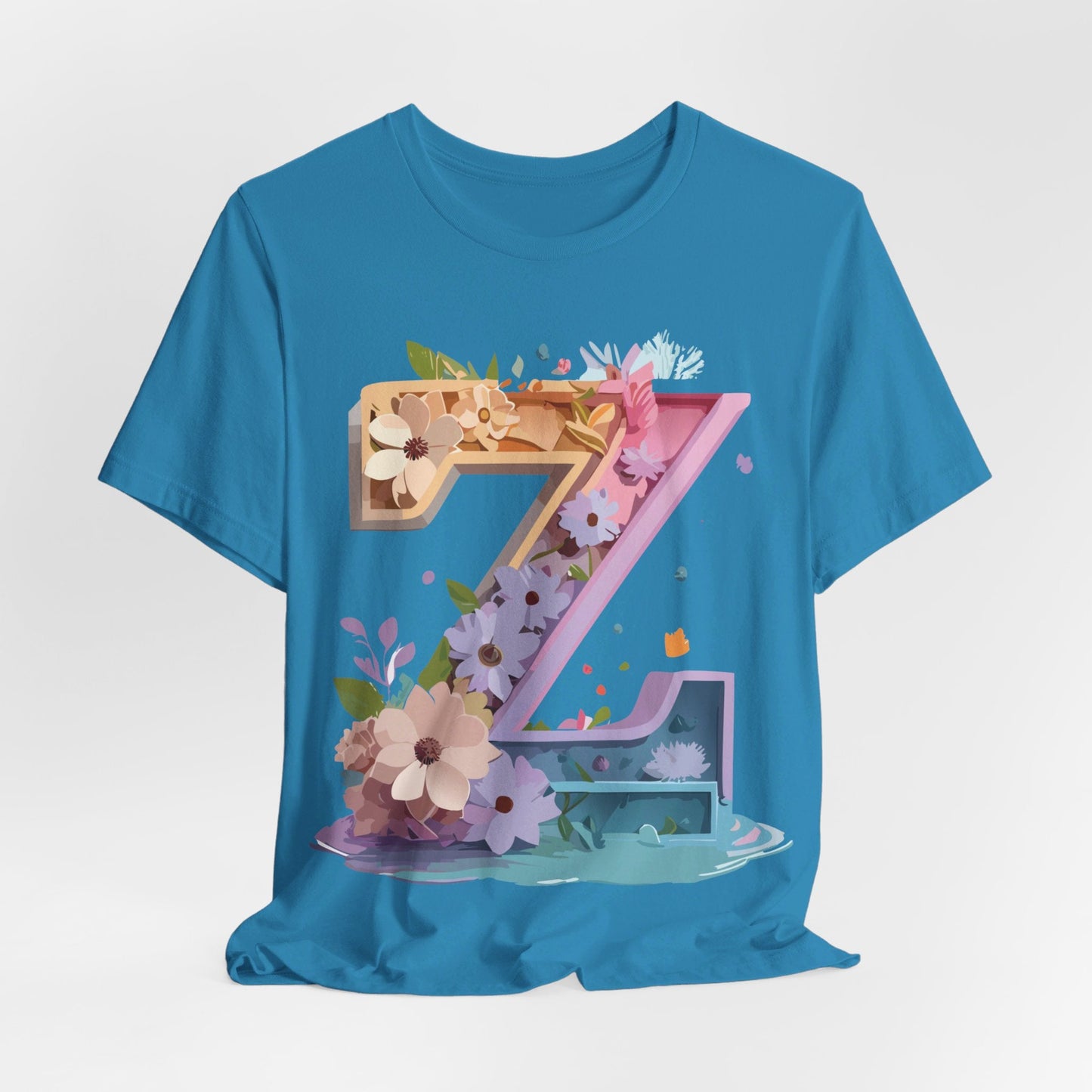 Letter Z Shirt Unisex Graphic Tee Adelpha Vintage Inspired Artwork Short Sleeve Jersey