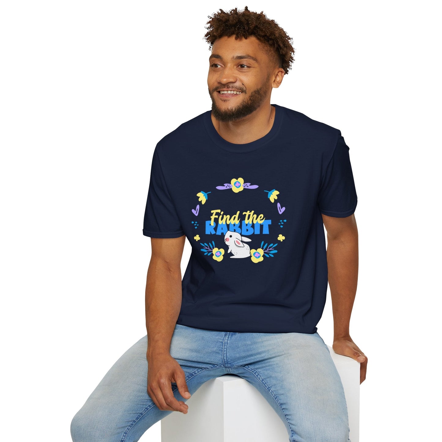 Easter Bunny T Shirt Unisex Gildan Softstyle 64000 Breathable Cotton Easter Design