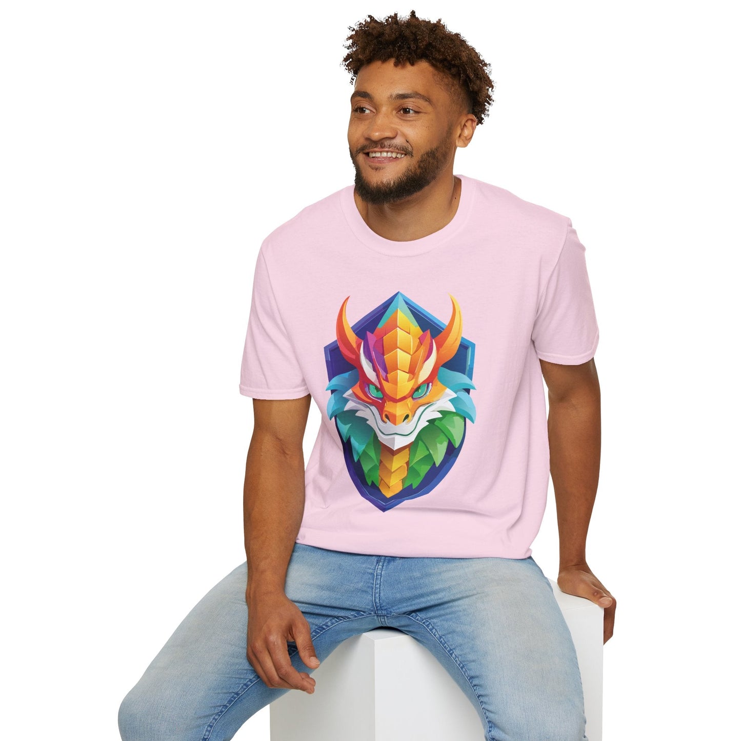 Dragon Graphic Unisex Cotton Softstyle Art Design Tee With Animals 6