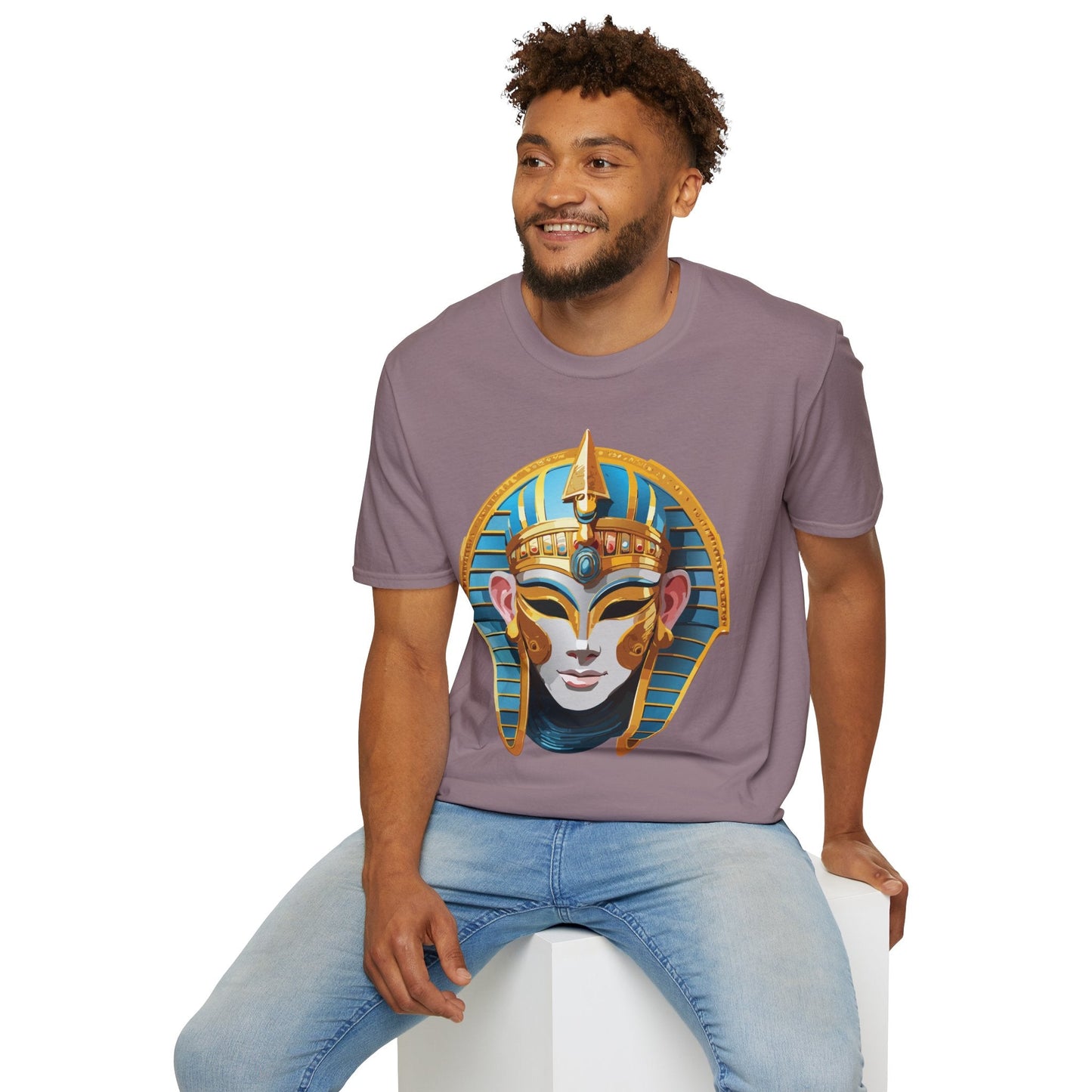 Mask Design Tee Shirt For Unisex Comfort Gildan Softstyle 64000 Ring Spun Cotton