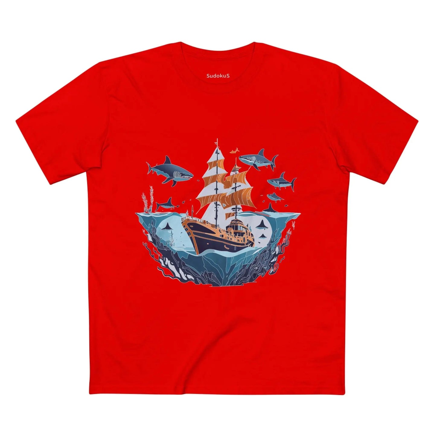 Ocean Coast Graphic Unisex 100 Cotton Staple Tee 29