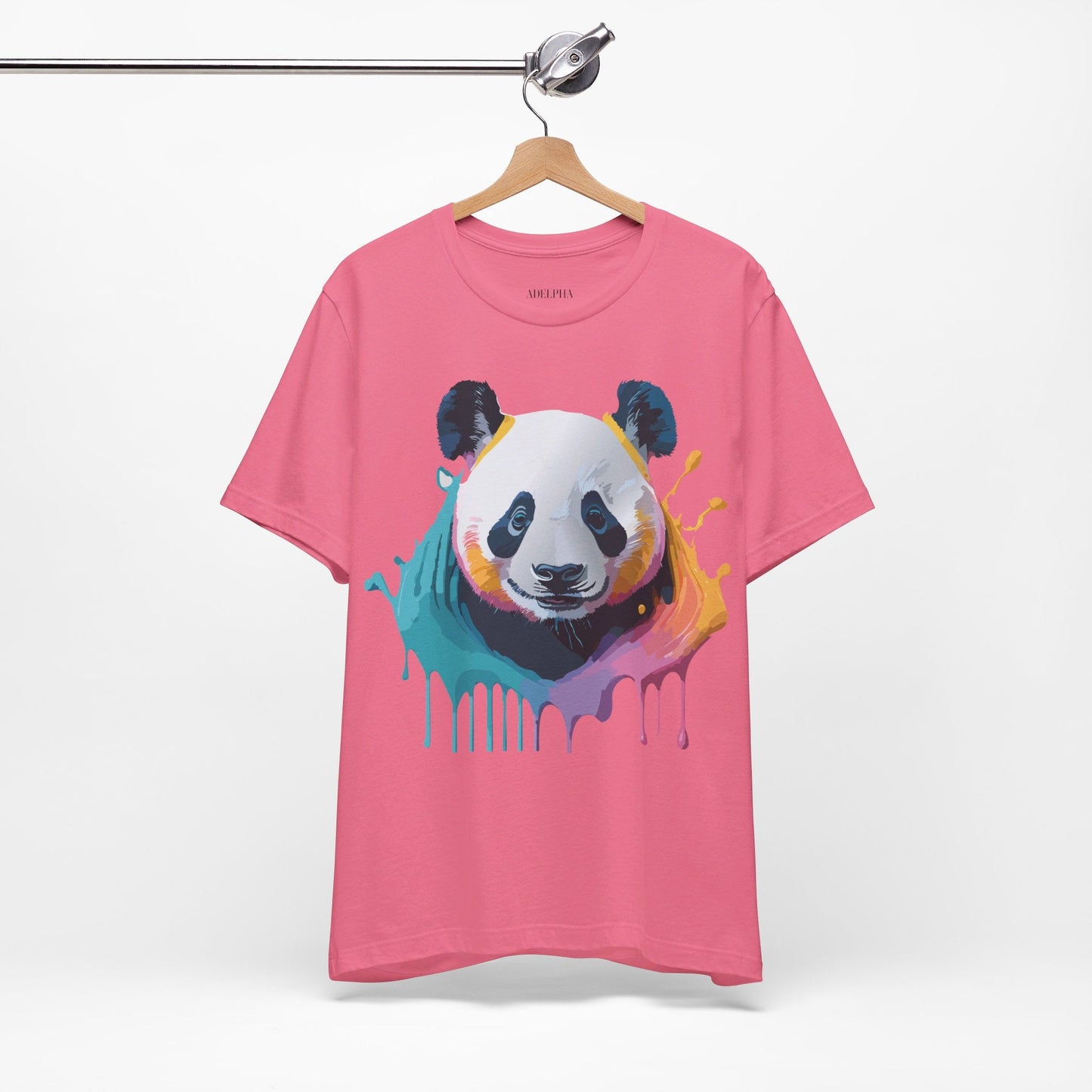 Panda Shirt Unisex Graphic Tee Vintage Inspired Art by Adelpha Premium Jersey Short Sleeve