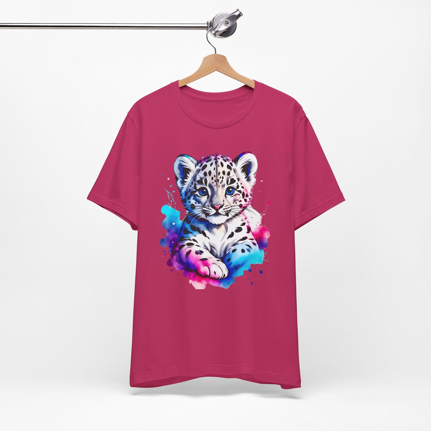 Baby Leopard Shirt, Cute Leopard Tee Shirt, Animal T-Shirt, Gepard Top, Animal Tees, Art Design T-Shirt, Graphic Tee