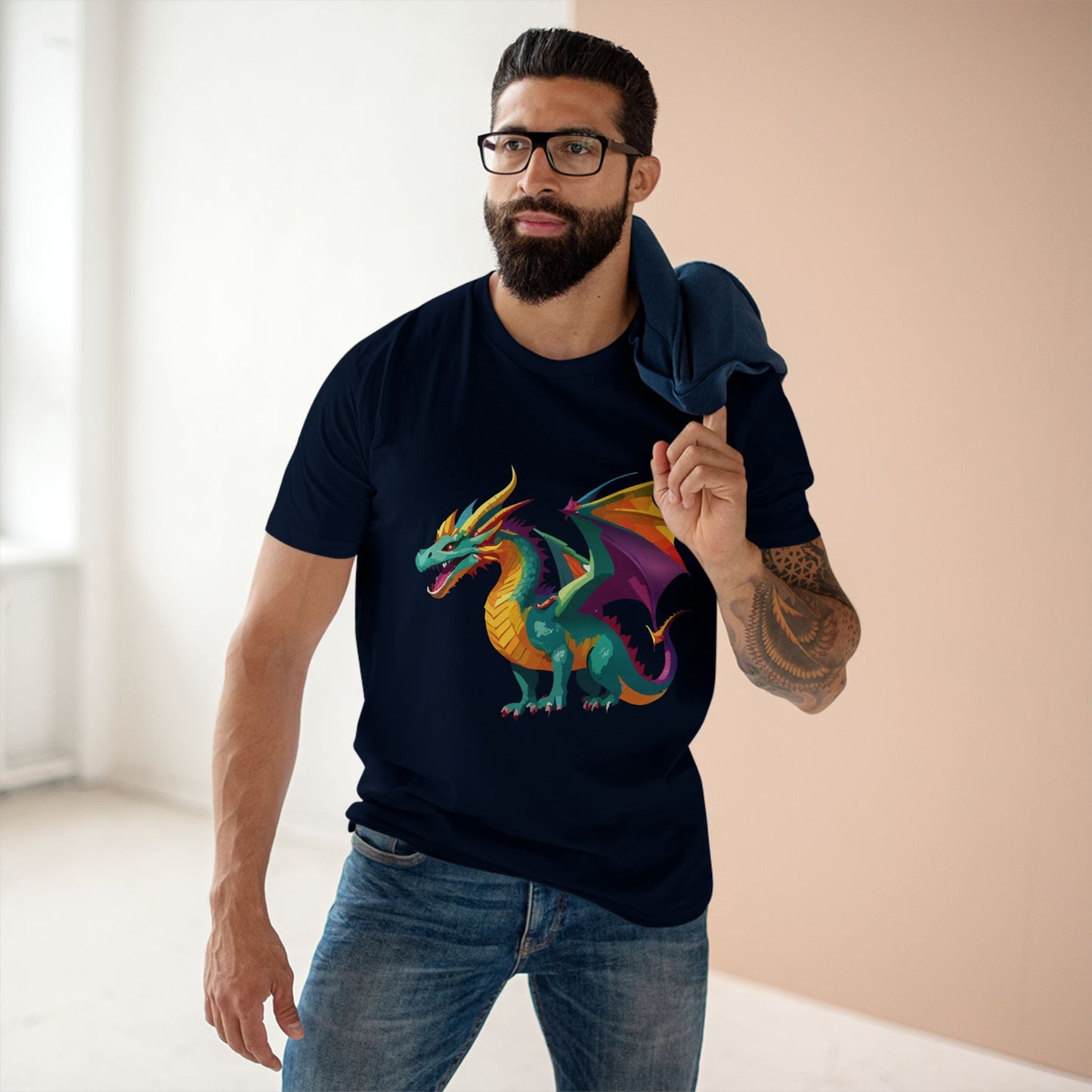 Dragon Graphic Unisex 100 Cotton Staple Tee 10