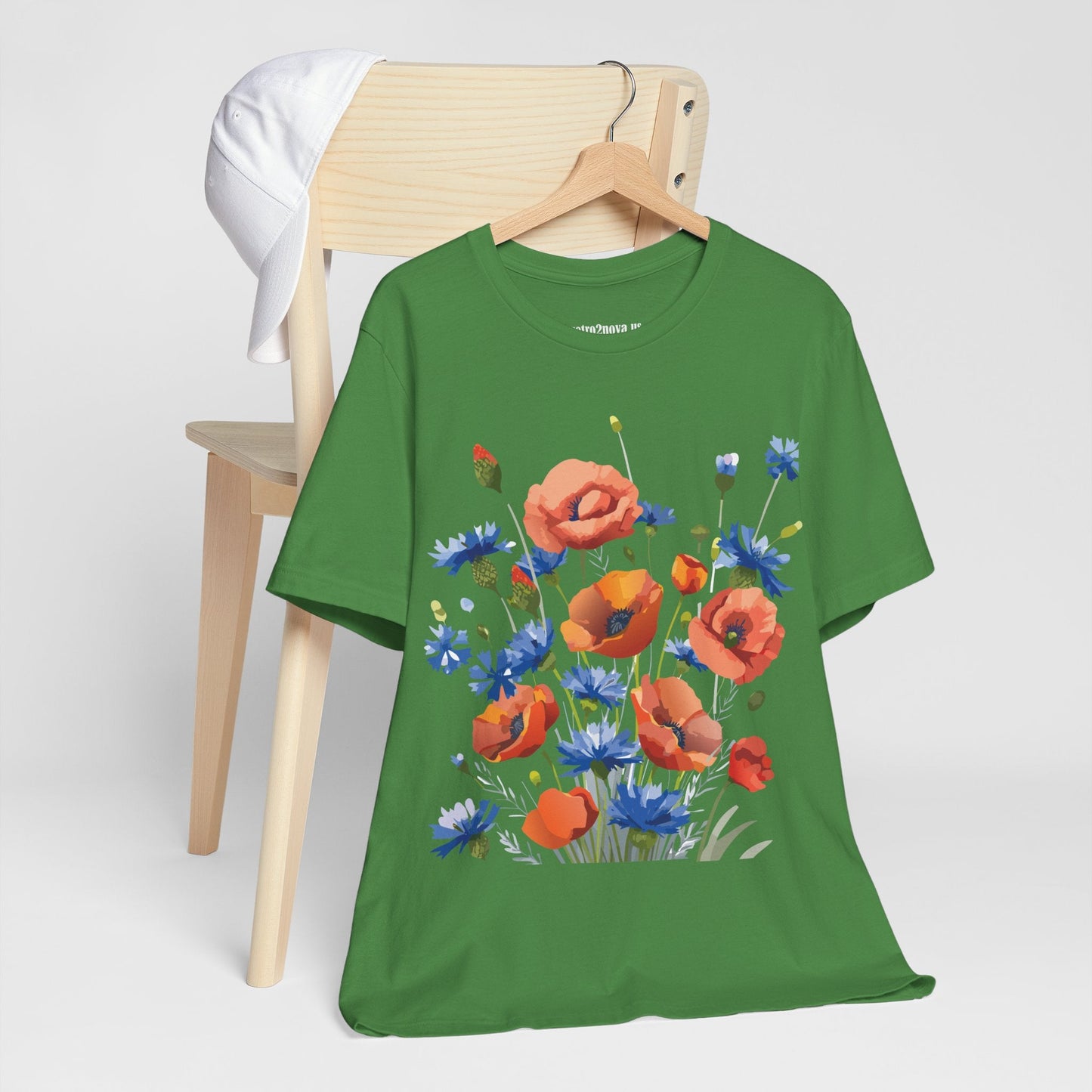 Unisex Floral Shirt Floral Print Tee Lightweight Breathable Fabric Short Sleeve Casual Wear