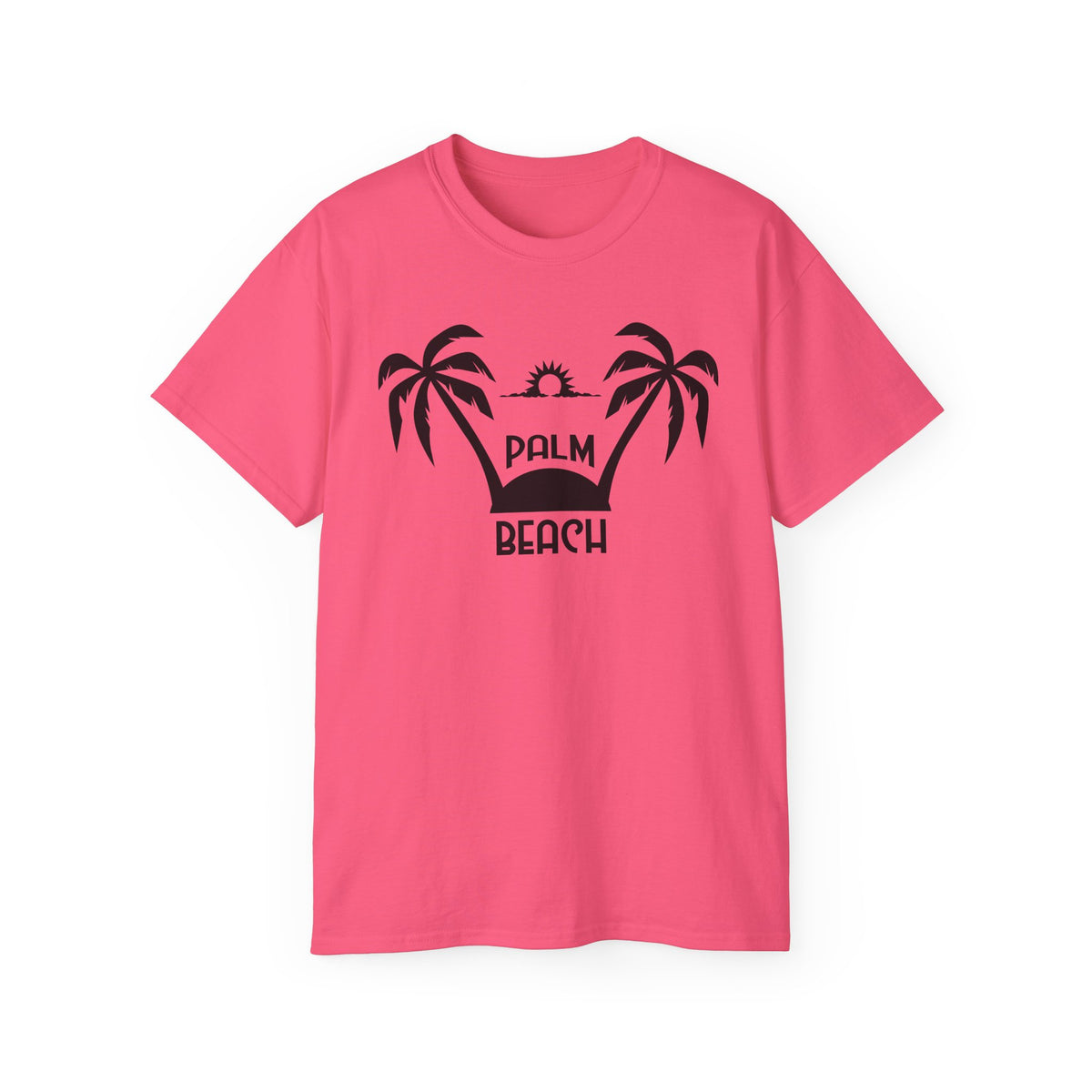 Palm Beach palm trees tee | Retro sunset graphic shirt