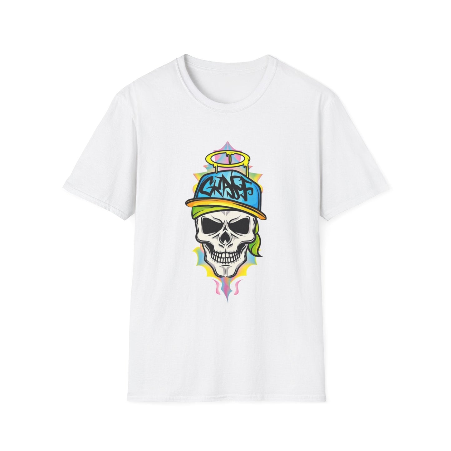 Unisex Skull Graphic Tee Shirt With Skeleton Design Softstyle 64000 100 Percent Ring Spun Cotton