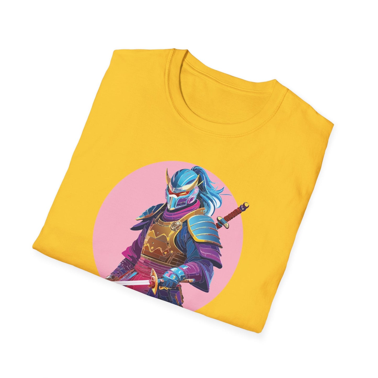 Samurai Themed Unisex Softstyle Tee Shirt Gildan 64000 100 Percent Ring Spun Cotton