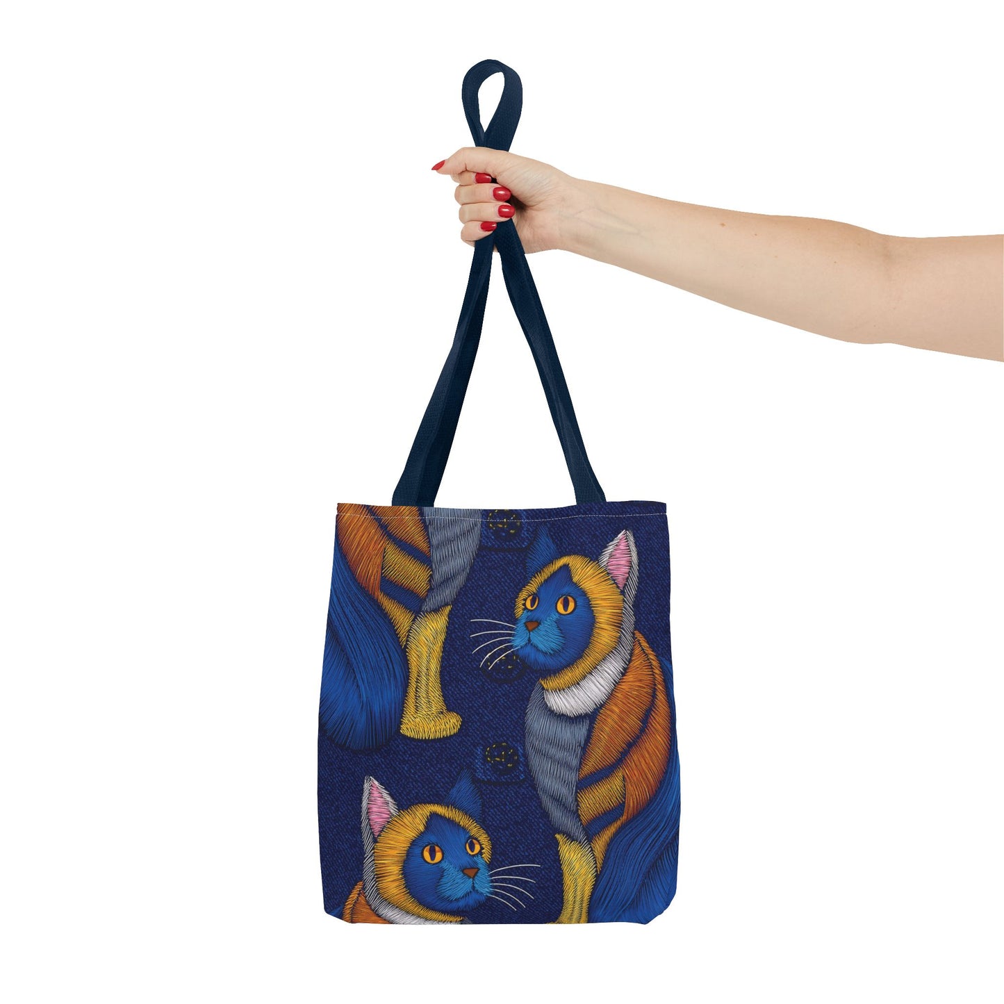 Denim Fabric Imitation Print Unisex Canvas Bag Poly Spun 3 Sizes Tote Bag 190-4