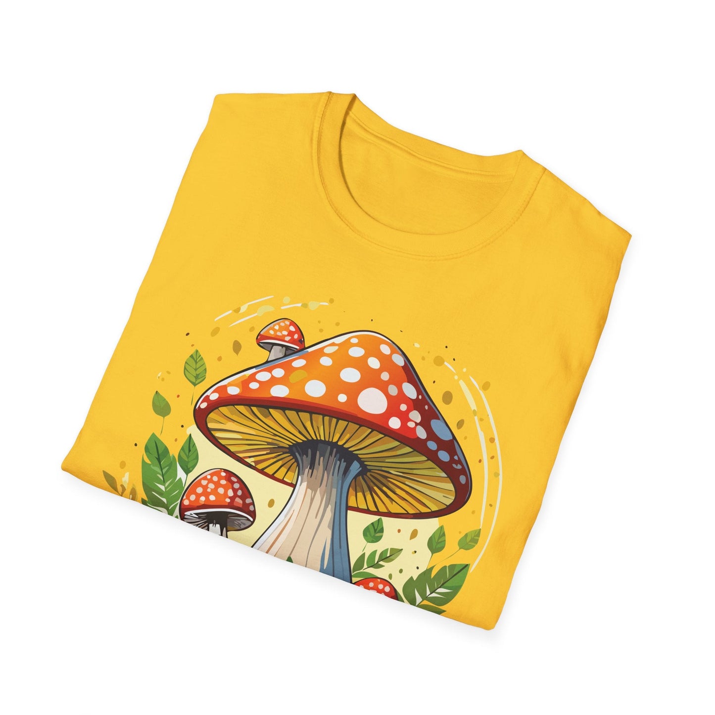 Mashroom Tee Shirt Unisex Funny Mashroom Design Softstyle 64000 Ring Spun Cotton Tee