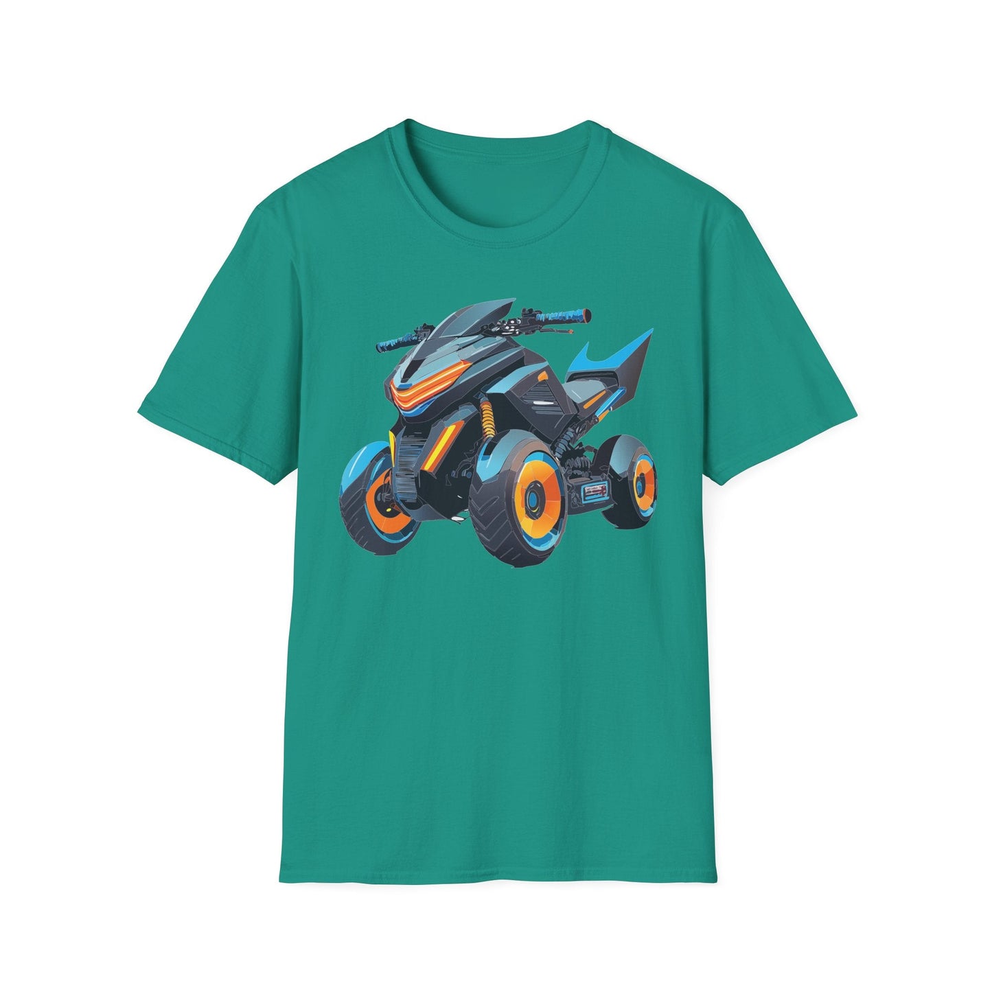 Unisex Motorcycle Art Design T Shirt Softstyle 64000 MTB Graphic Tee For Riders