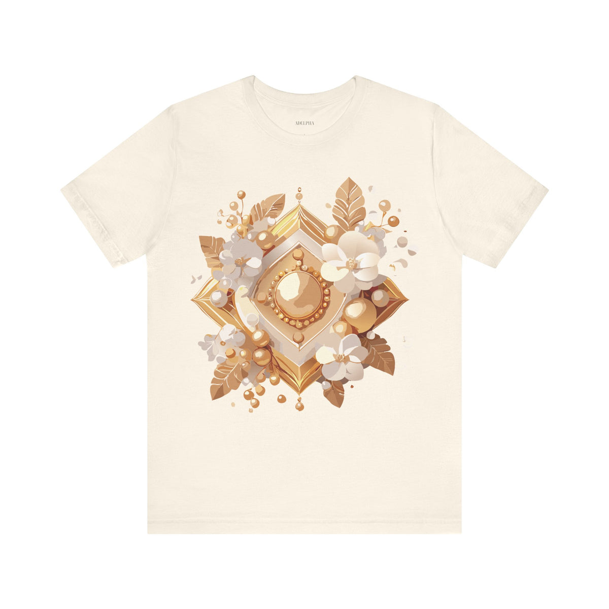 Jewelry Graphic Unisex Cotton Bella+Canvas Tee with Gemstones Art Design m36