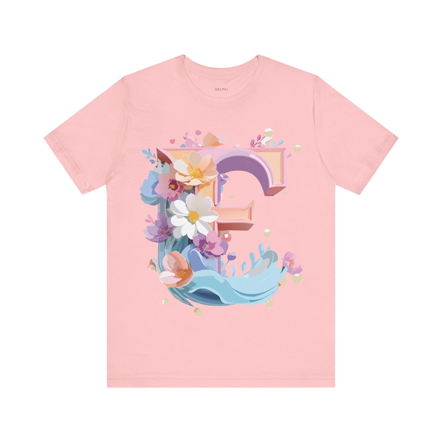 Letter E Shirt Graphic Tee Unisex Vintage Inspired Artwork By Adelpha Premium Short Sleeve