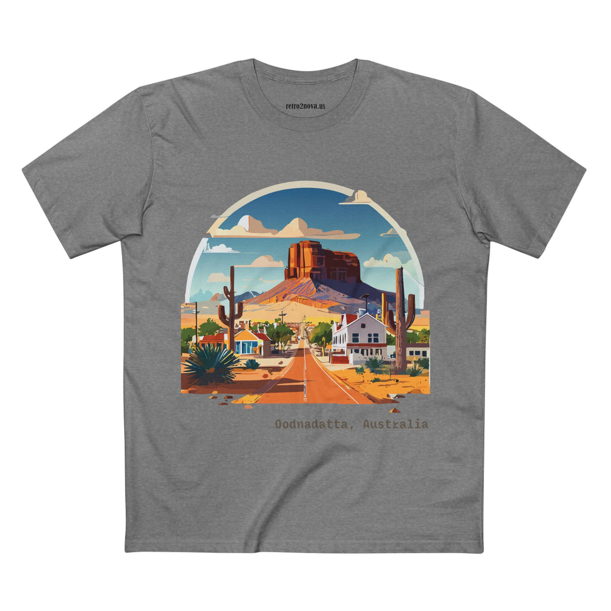Oodnadatta Outback Landscape Tee | Australian Roadhouse Desert Scene
