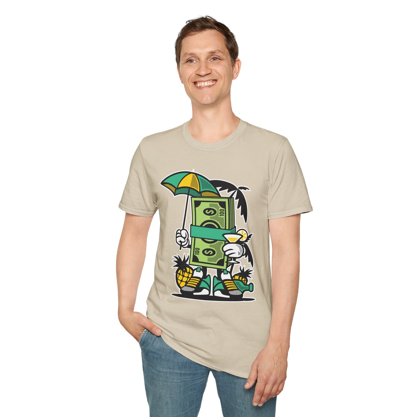 Unisex Cotton T-Shirt with Cartoon Graphic Design