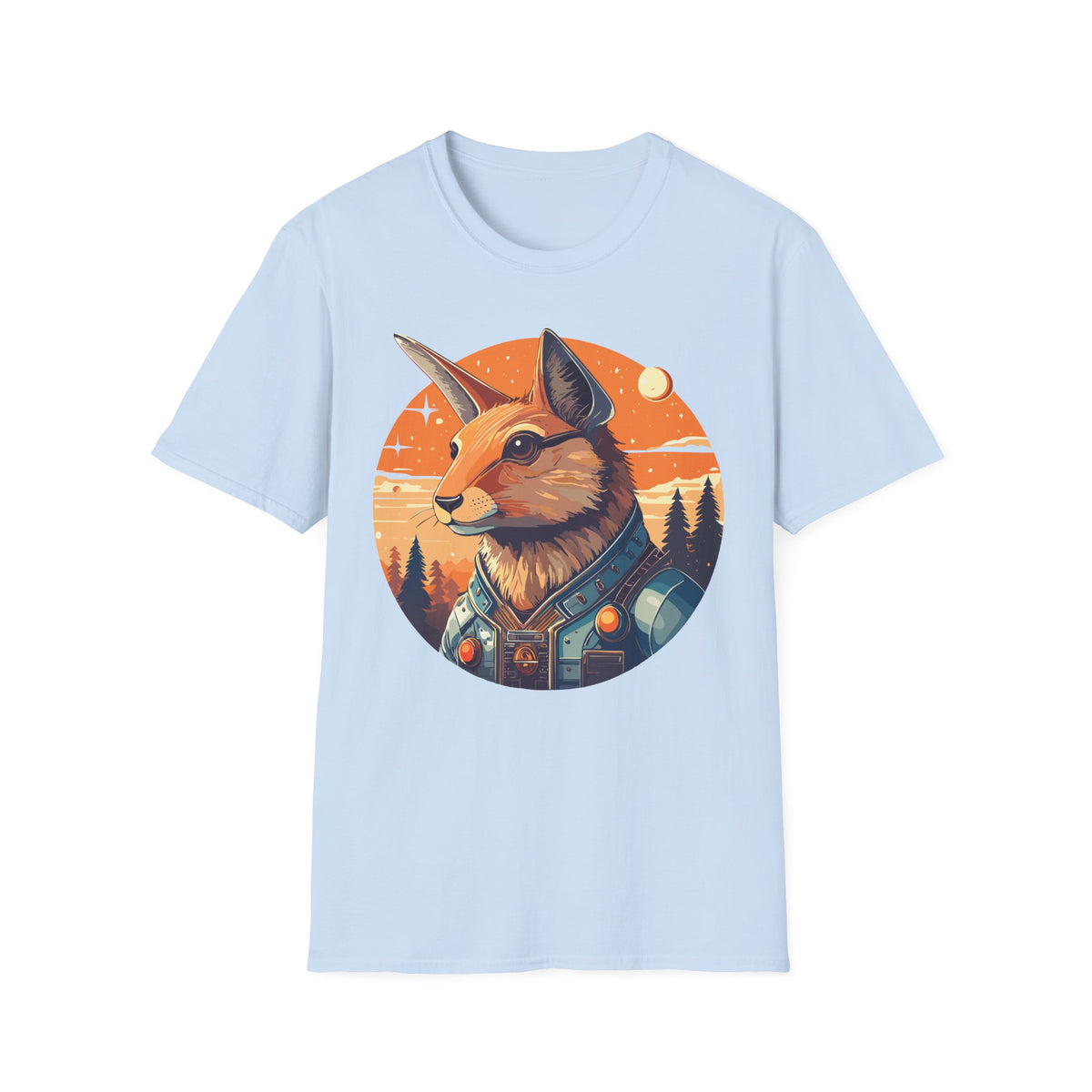 Fox Portrait T-Shirt | Sunset Wilderness Illustration