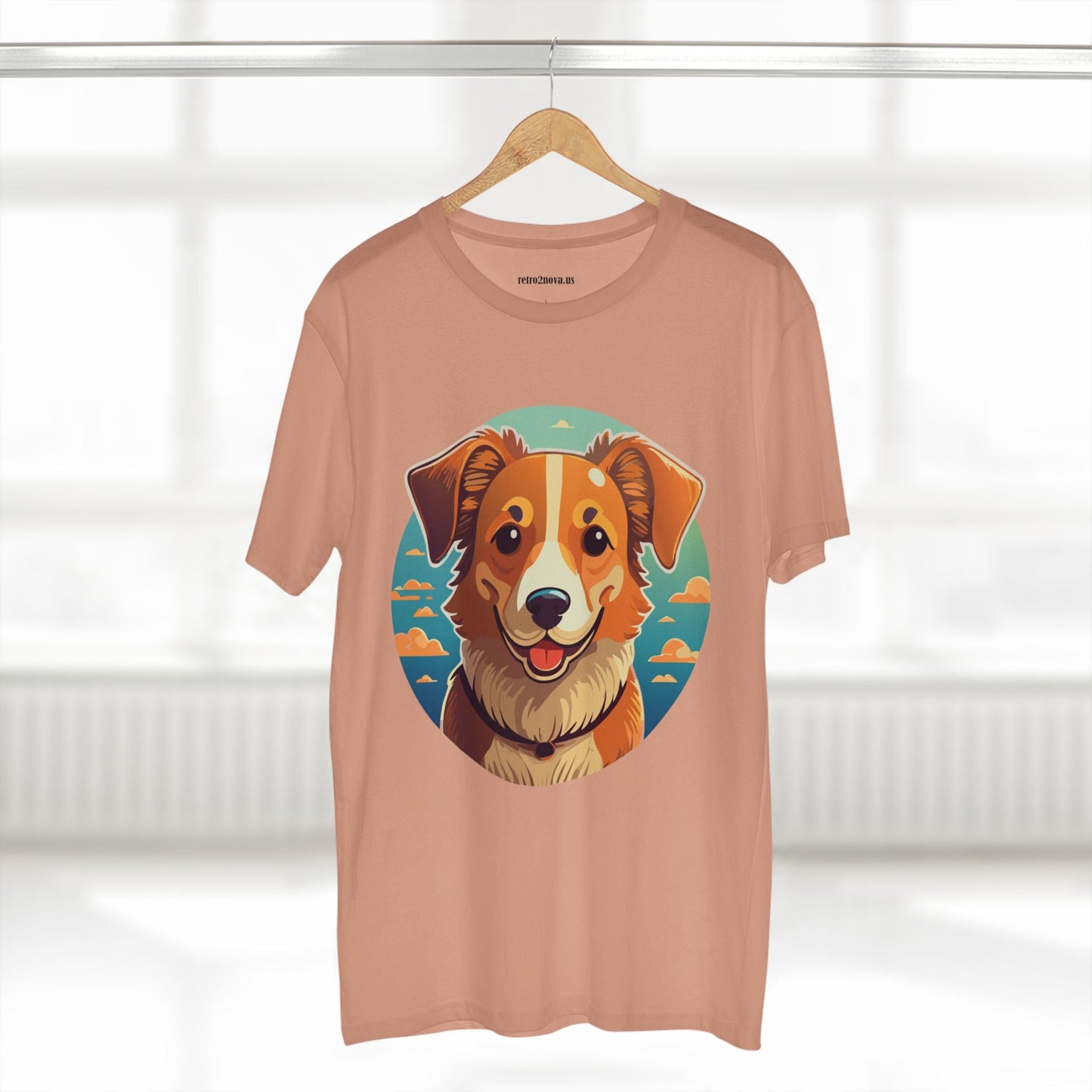 Unisex Animals Dog Shirt With Original Art Design Premium Cotton Tee By Retro2Nova Art Collection Soft Breathable Comfort
