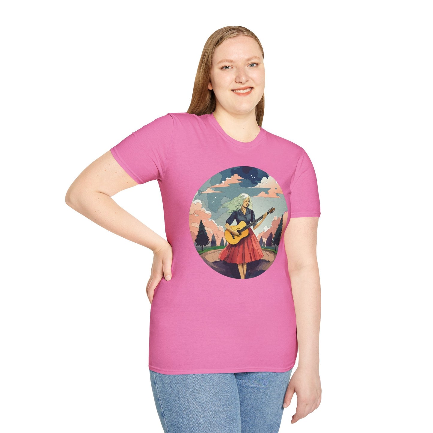 Womens Graphic T Shirt Art Design Ladies Tee Softstyle Gildan 64000 100 Percent Cotton
