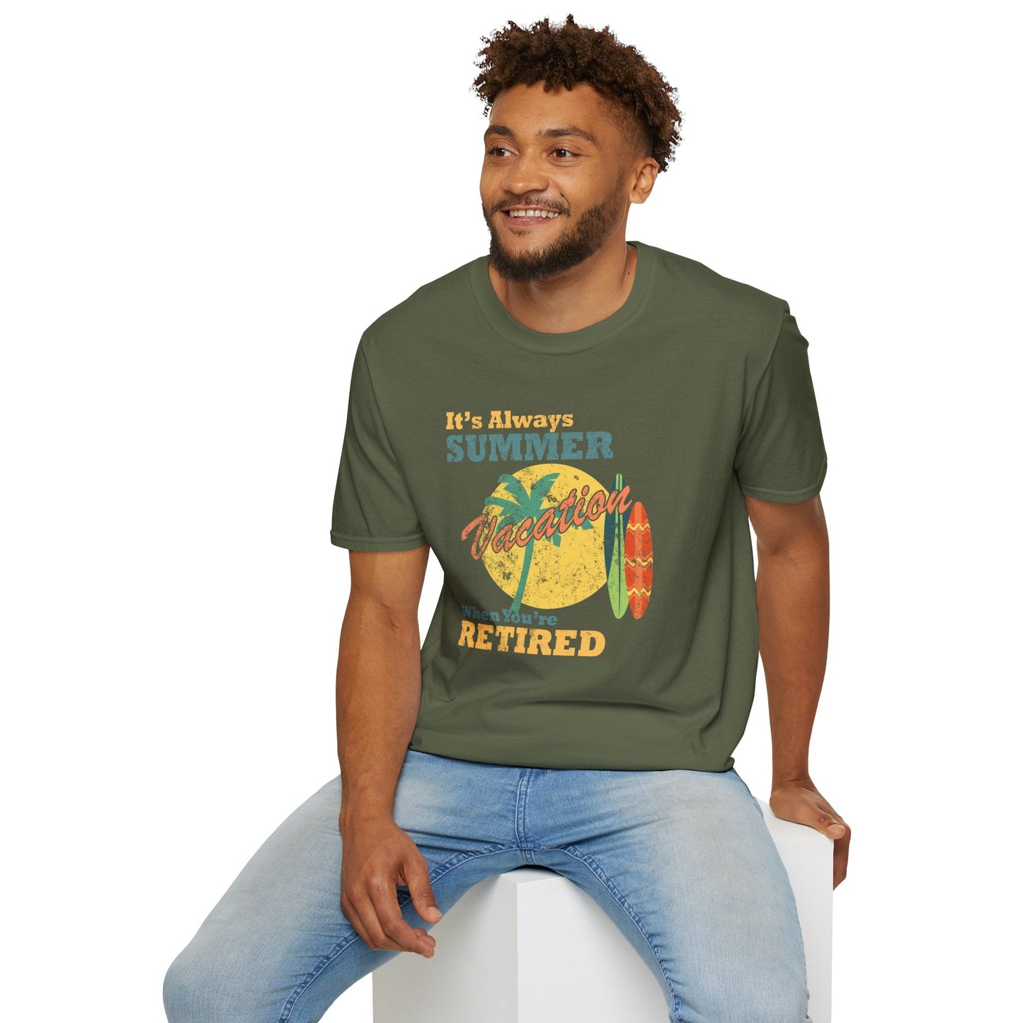 Summer Unisex T Shirt With Art Design Gildan Softstyle 64000 100 Percent Cotton Tee