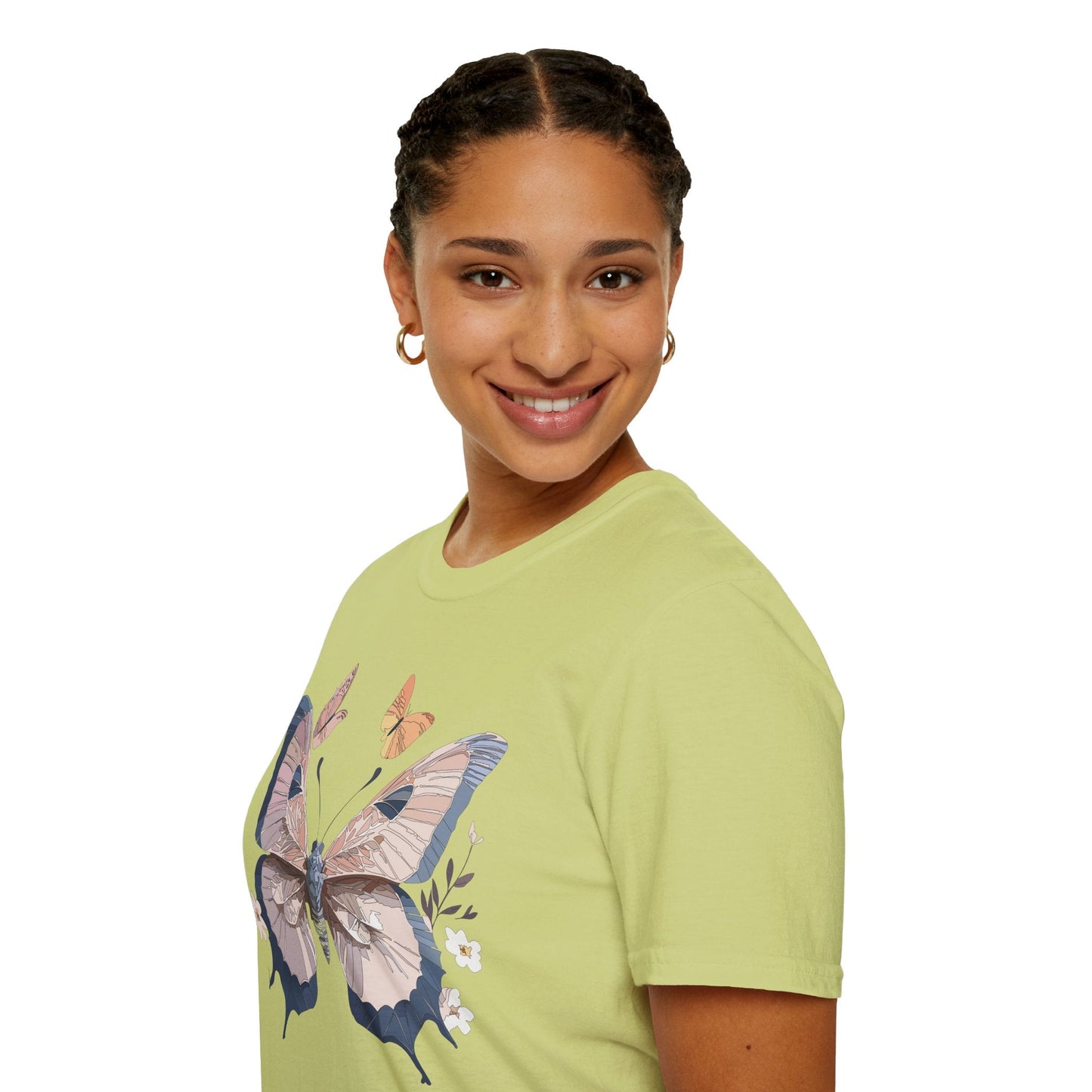 Butterfly Shirt Unisex T Shirt Monarch Print Gildan Softstyle 64000 Cotton Tee Quality