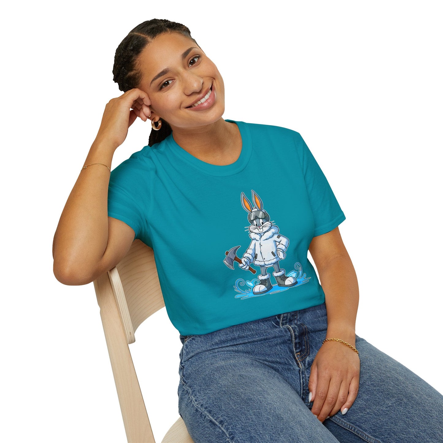 Bugs Bunny T Shirt Unisex Cartoon Animation Graphic Tee Softstyle Short Sleeve By Gildan 64000