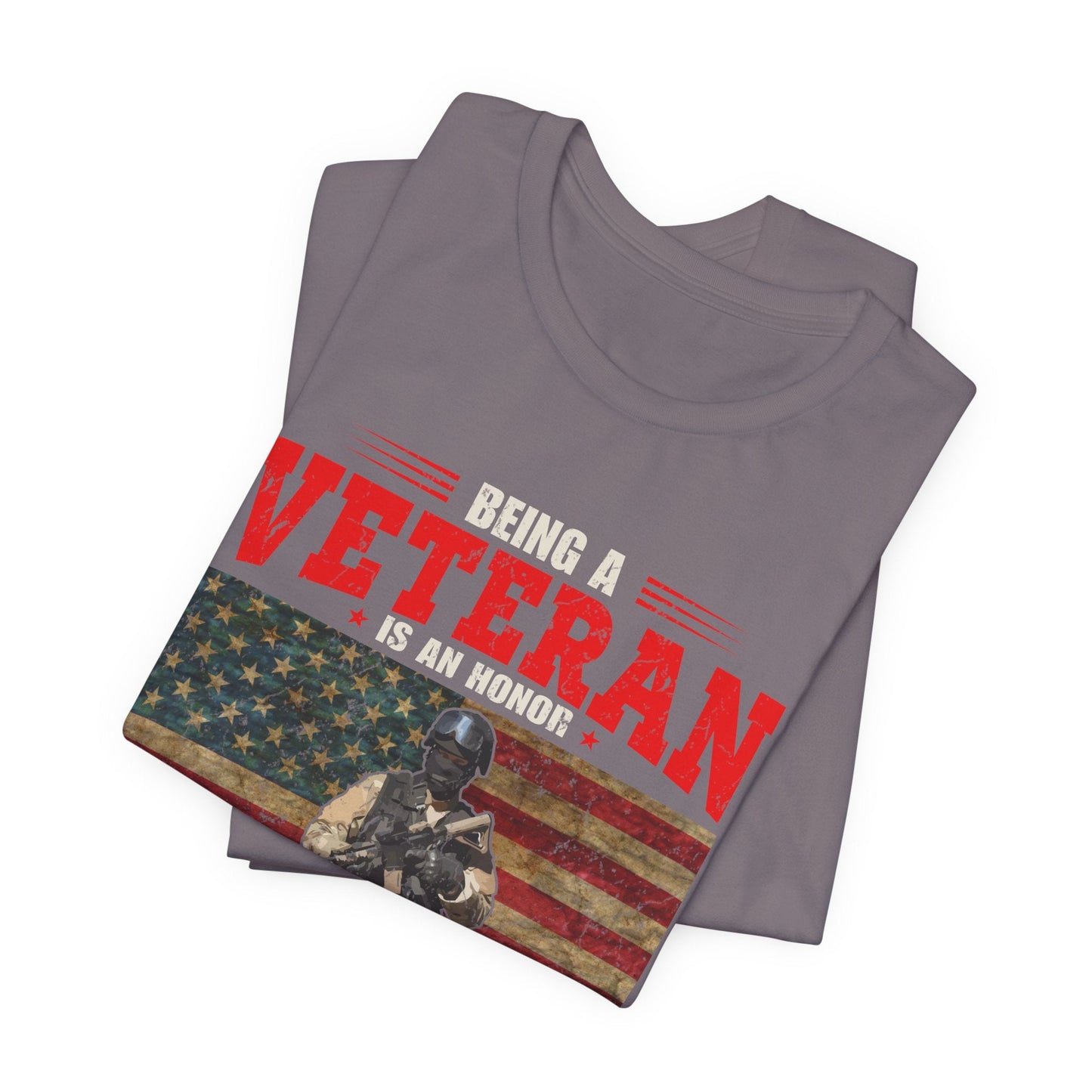 Army Veteran Patriotic Graphic Design Unisex Cotton T-Shirt v34