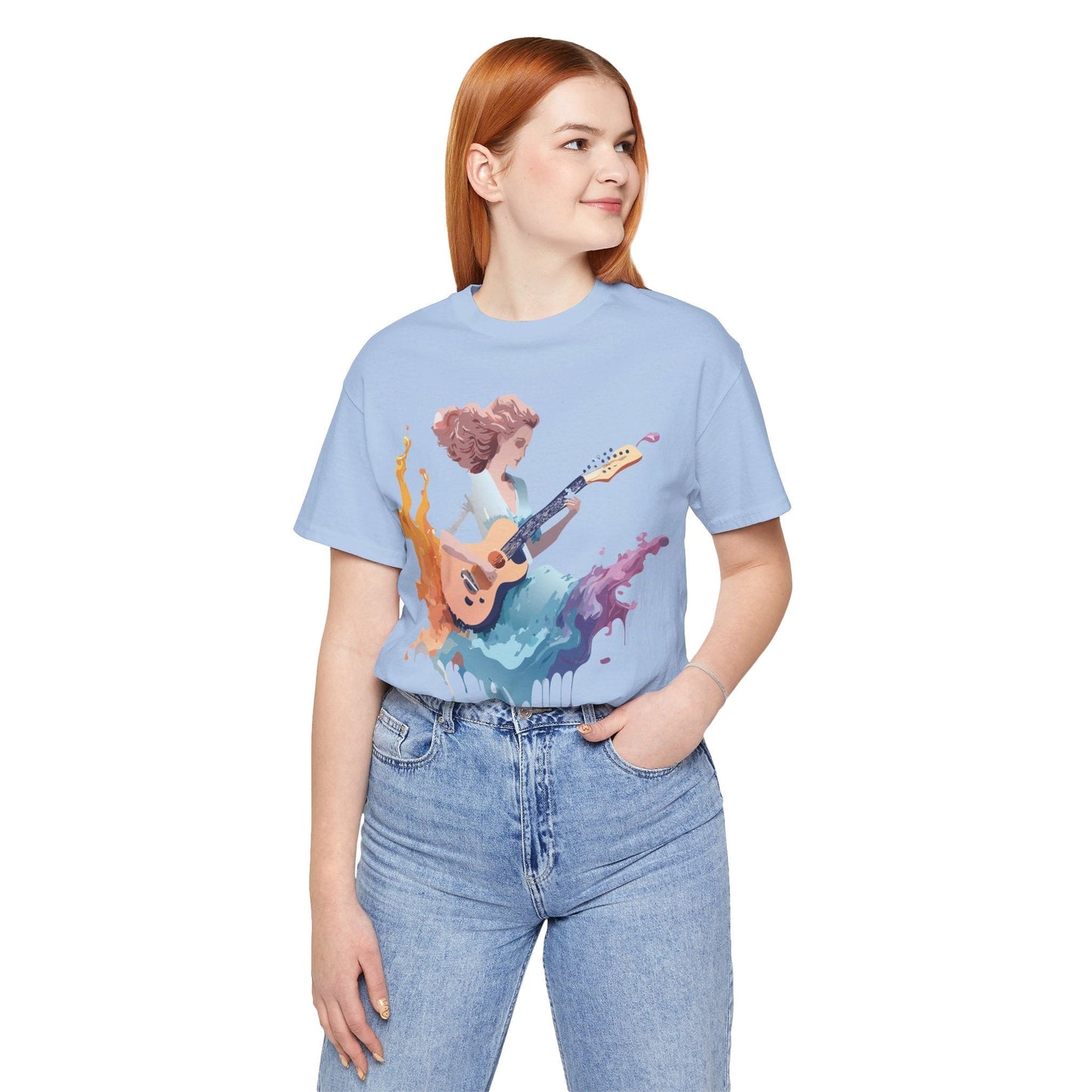 Music Graphic Unisex 100 Cotton Vintage Art with Musical Elements Tee 38