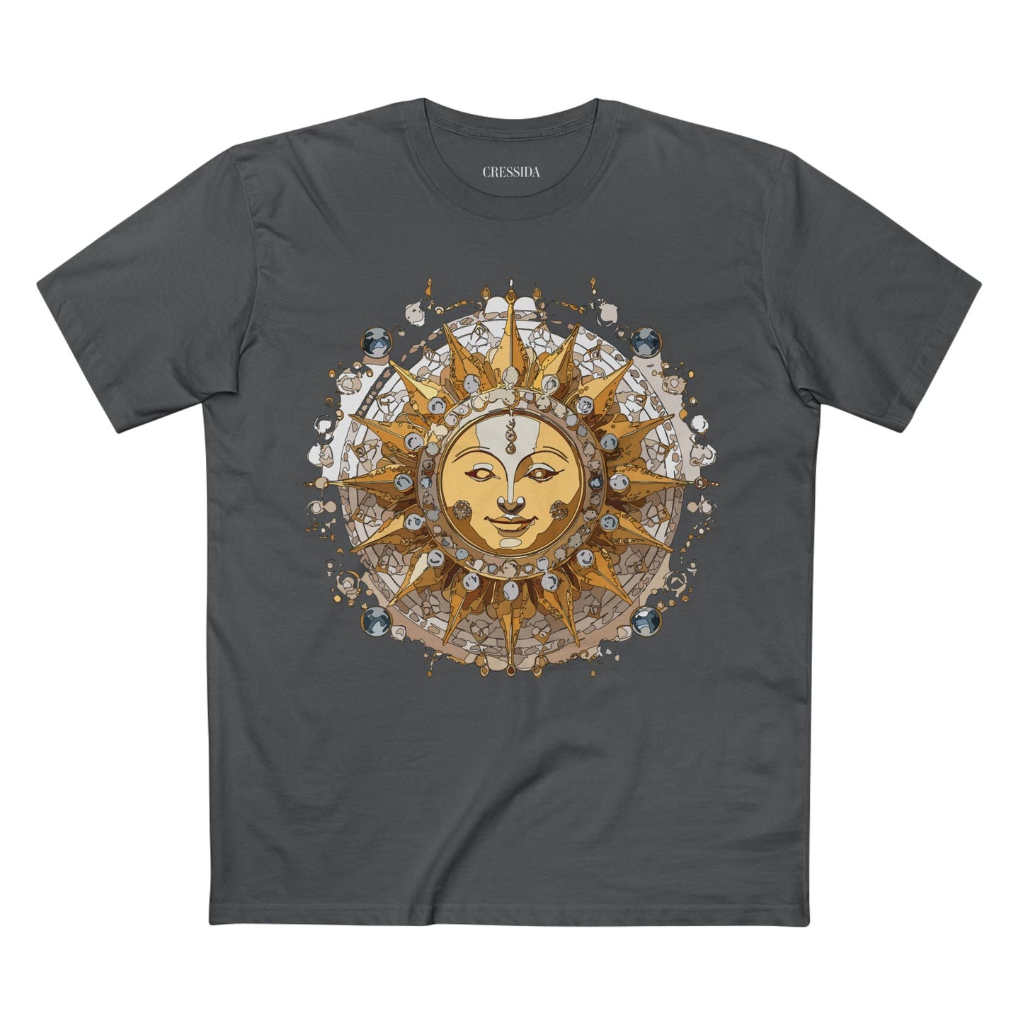 Gold Sun Graphic Unisex 100 Cotton T-Shirt with Golden Art Design 5