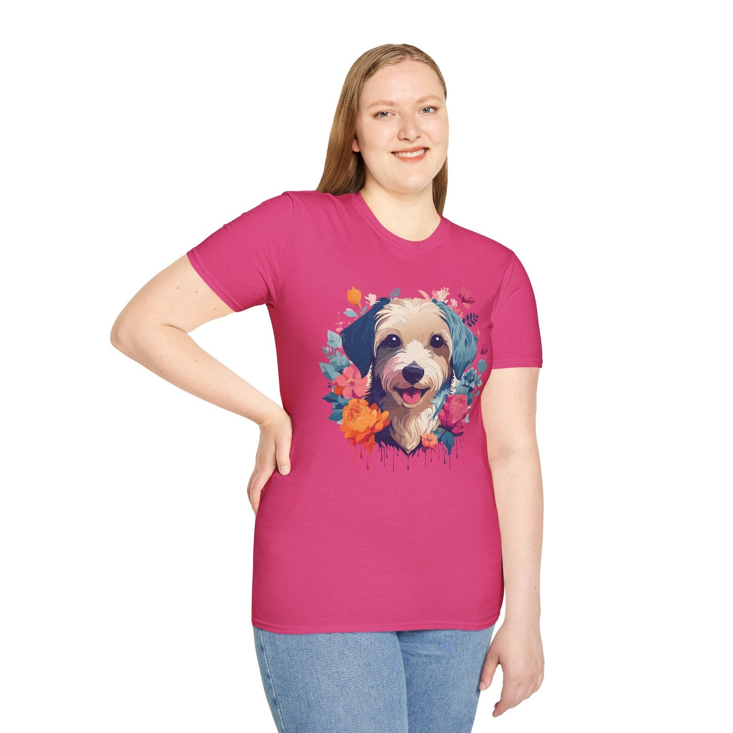 Dog Shirt Unisex Animal Tee Made From 100 Percent Ring Spun Cotton