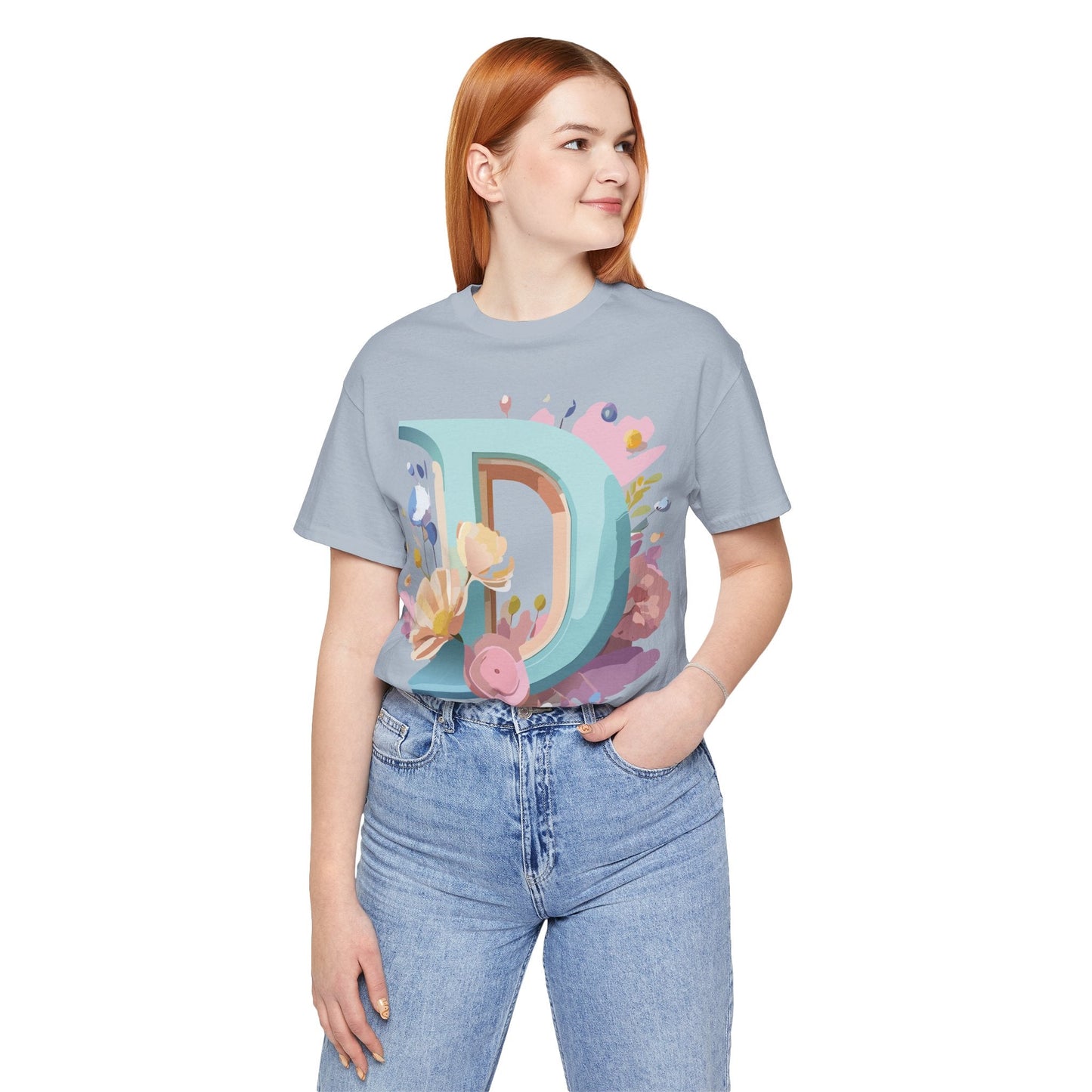 Letter D Shirt Graphic Tee Unisex Vintage Inspired Art Design Adelpha Premium Collection