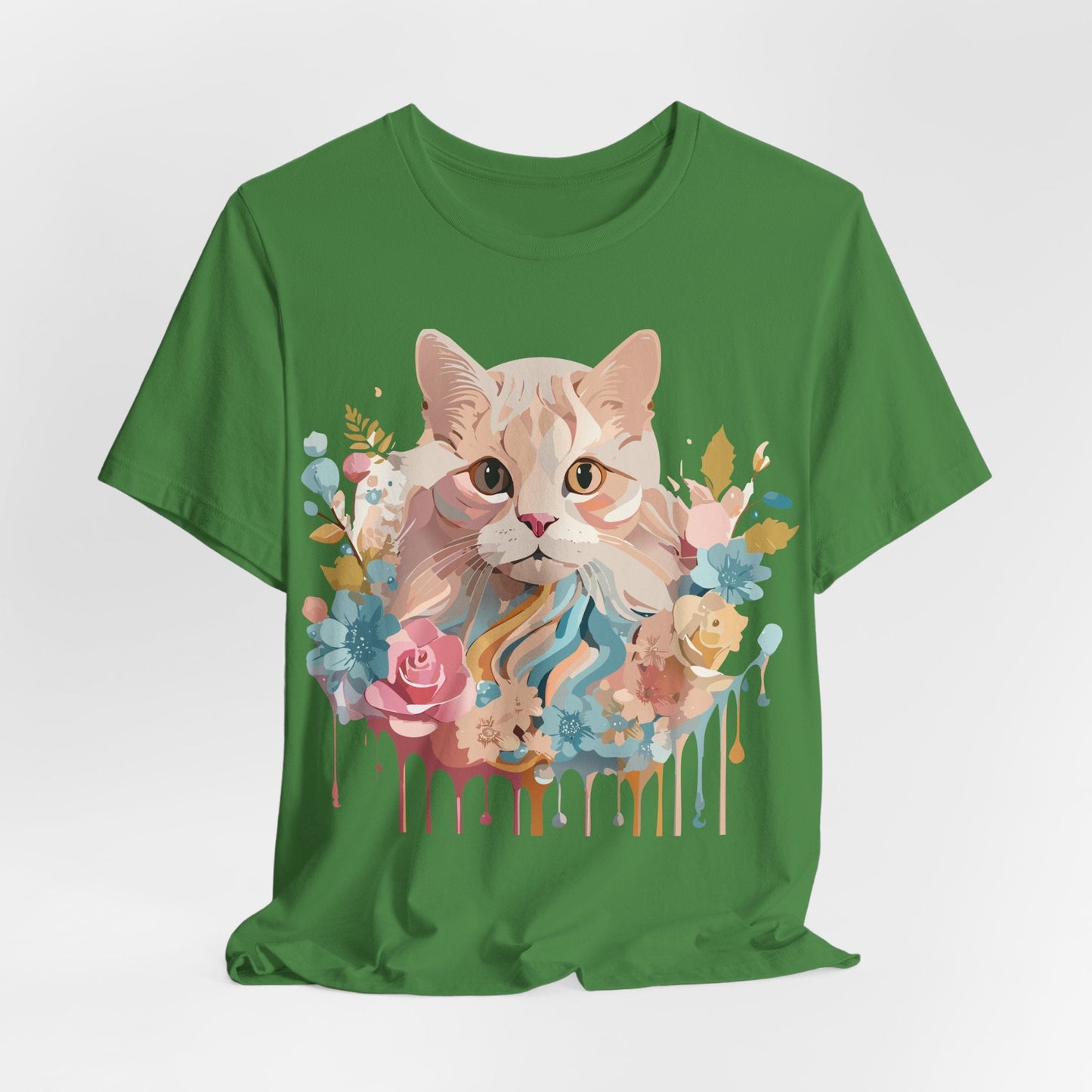 Cat Graphic Tee Unisex Short Sleeve Shirt With Adelpha Vintage Artwork