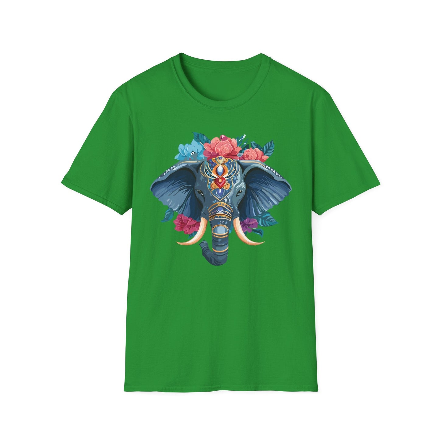 Elephant T Shirt Unisex Softstyle Tee Gildan 64000 100 Percent Ring Spun Cotton Fabric
