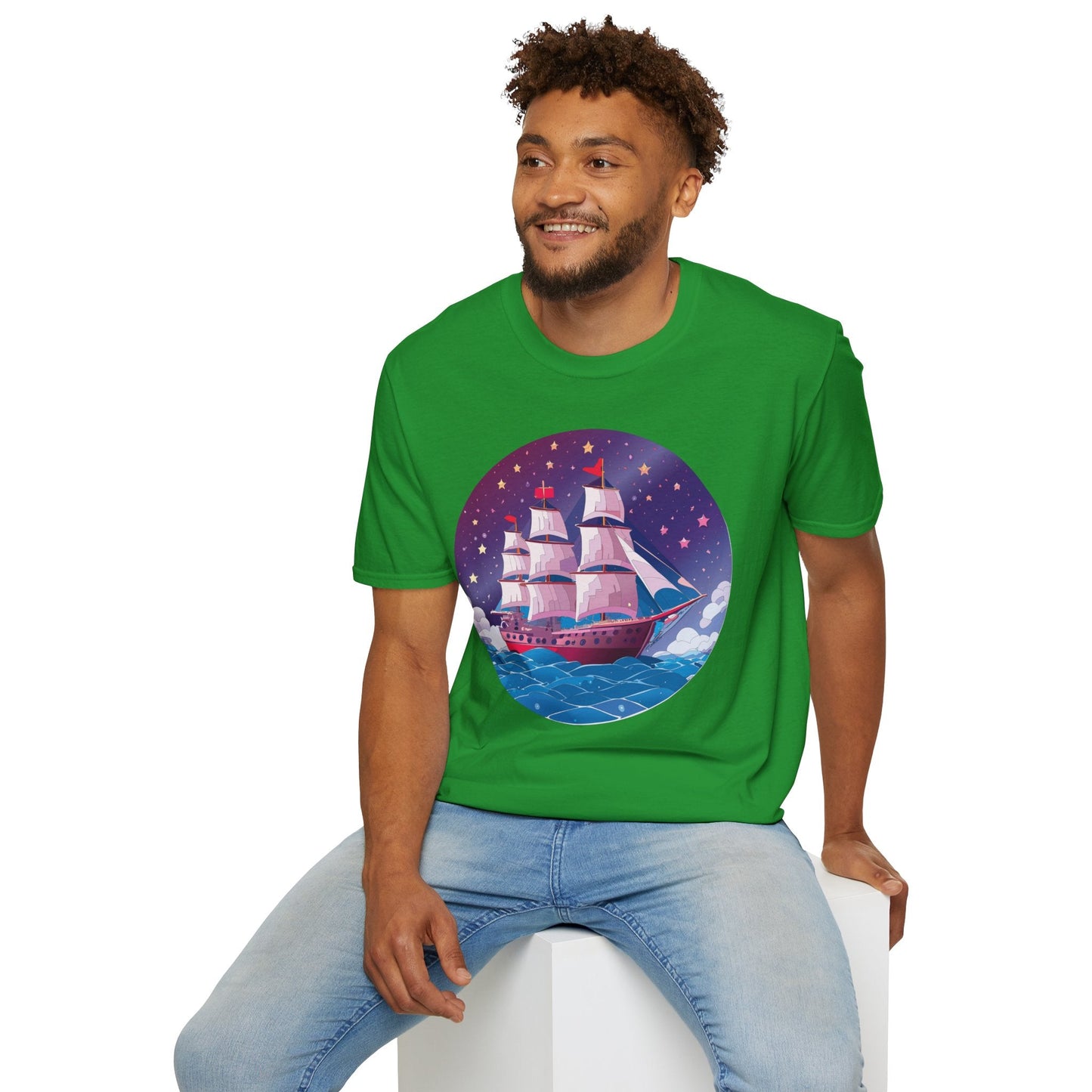 Ship T Shirts Frigate Vessel Tee Unisex Softstyle 64000 Gildan Ring Spun Cotton T Shirt